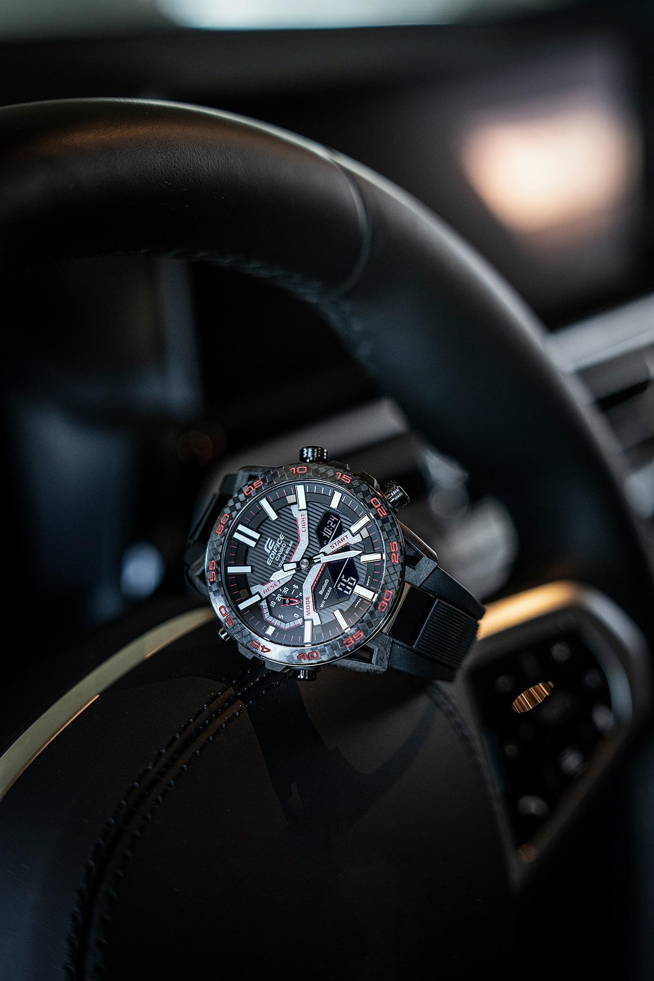 EDIFICE ECB-2000PB-1AEF zegarek męski sportowy EDIFICE Premium pasek - miniatura 13