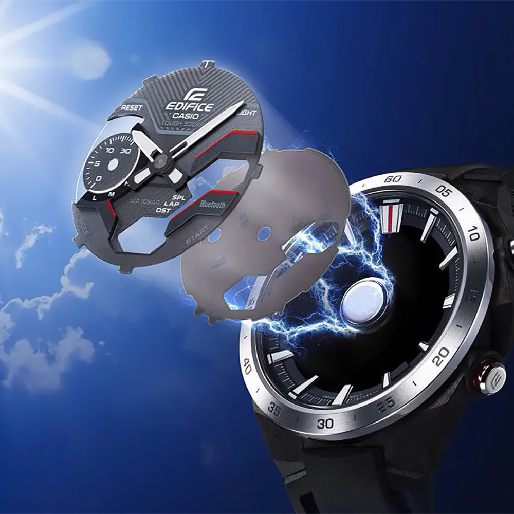 EDIFICE ECB-2200DC-1AEF zegarek czarny sportowy EDIFICE Premium bransoleta - miniatura 6