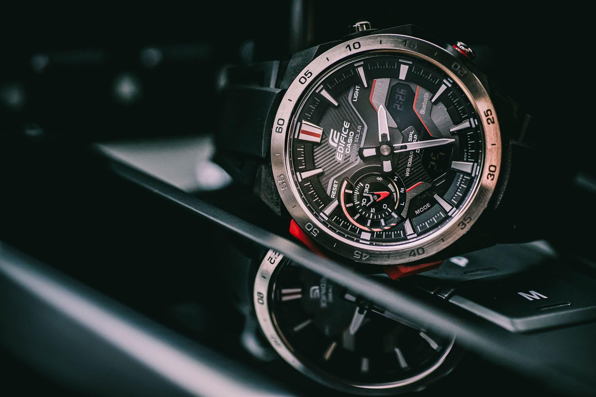 EDIFICE ECB-2200P-1AEF zegarek męski sportowy EDIFICE Premium pasek - miniatura 11
