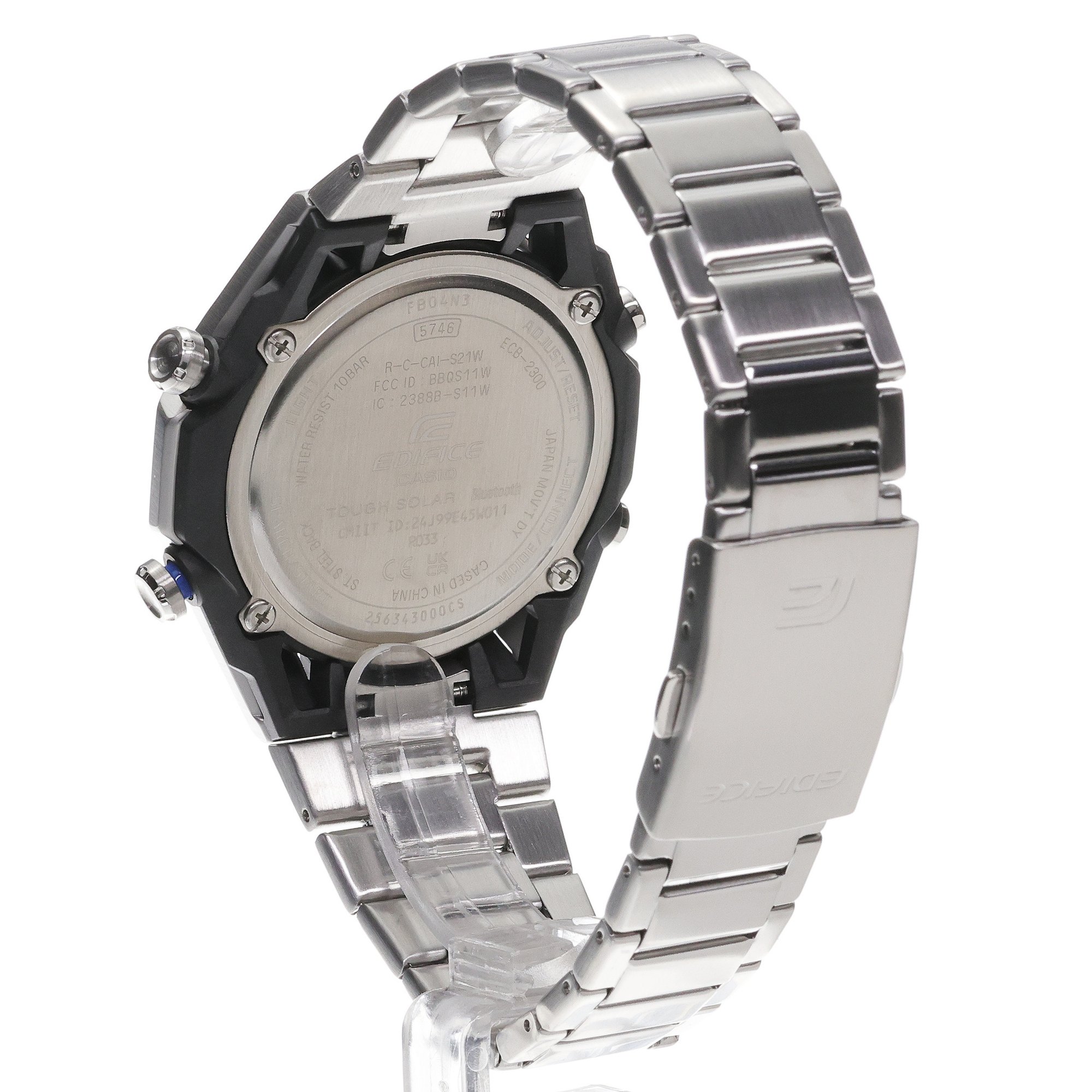 EDIFICE ECB-2300D-2AEF zegarek męski EDIFICE Premium srebrny