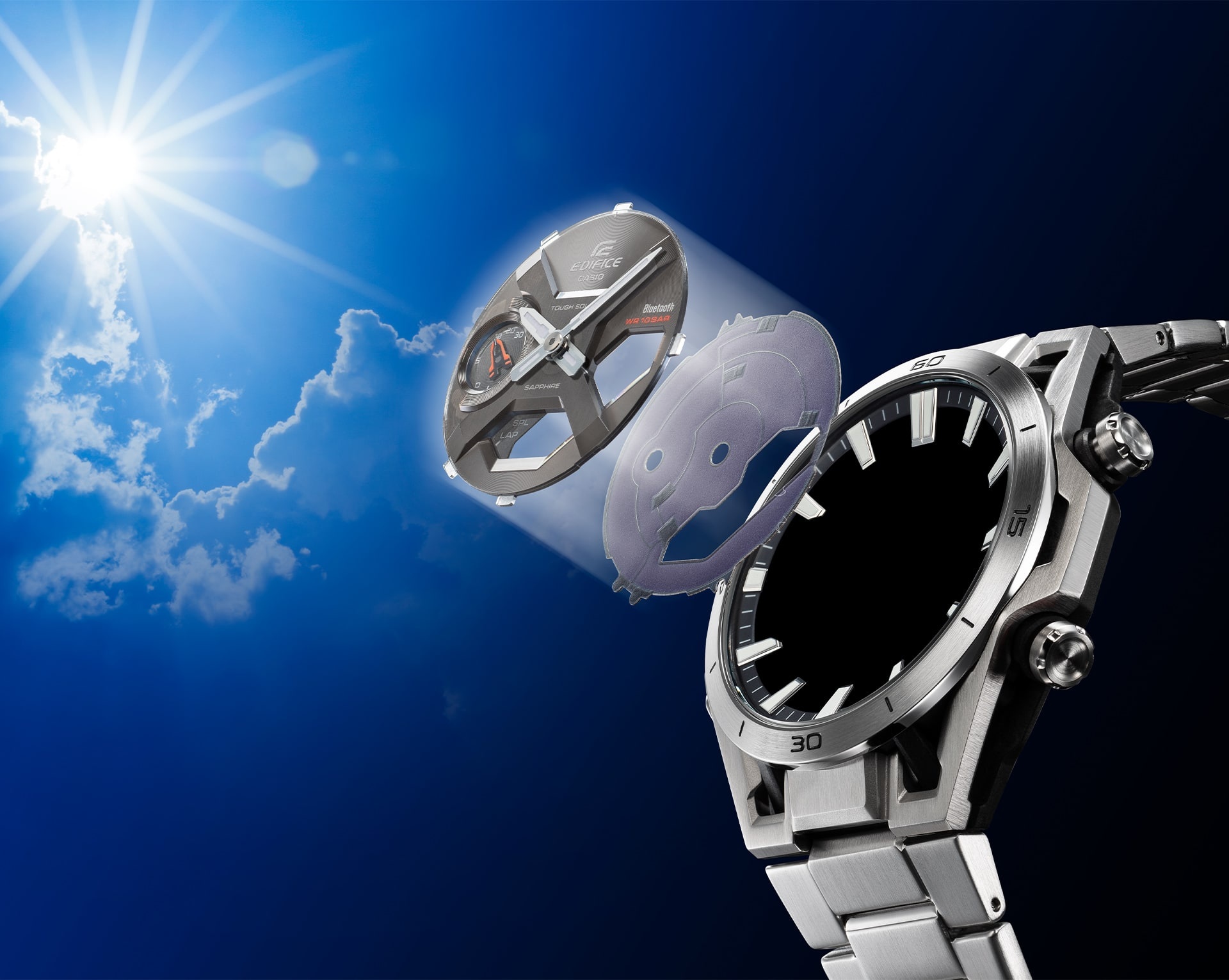 EDIFICE ECB-2300HR-1AER zegarek japońskie EDIFICE Premium