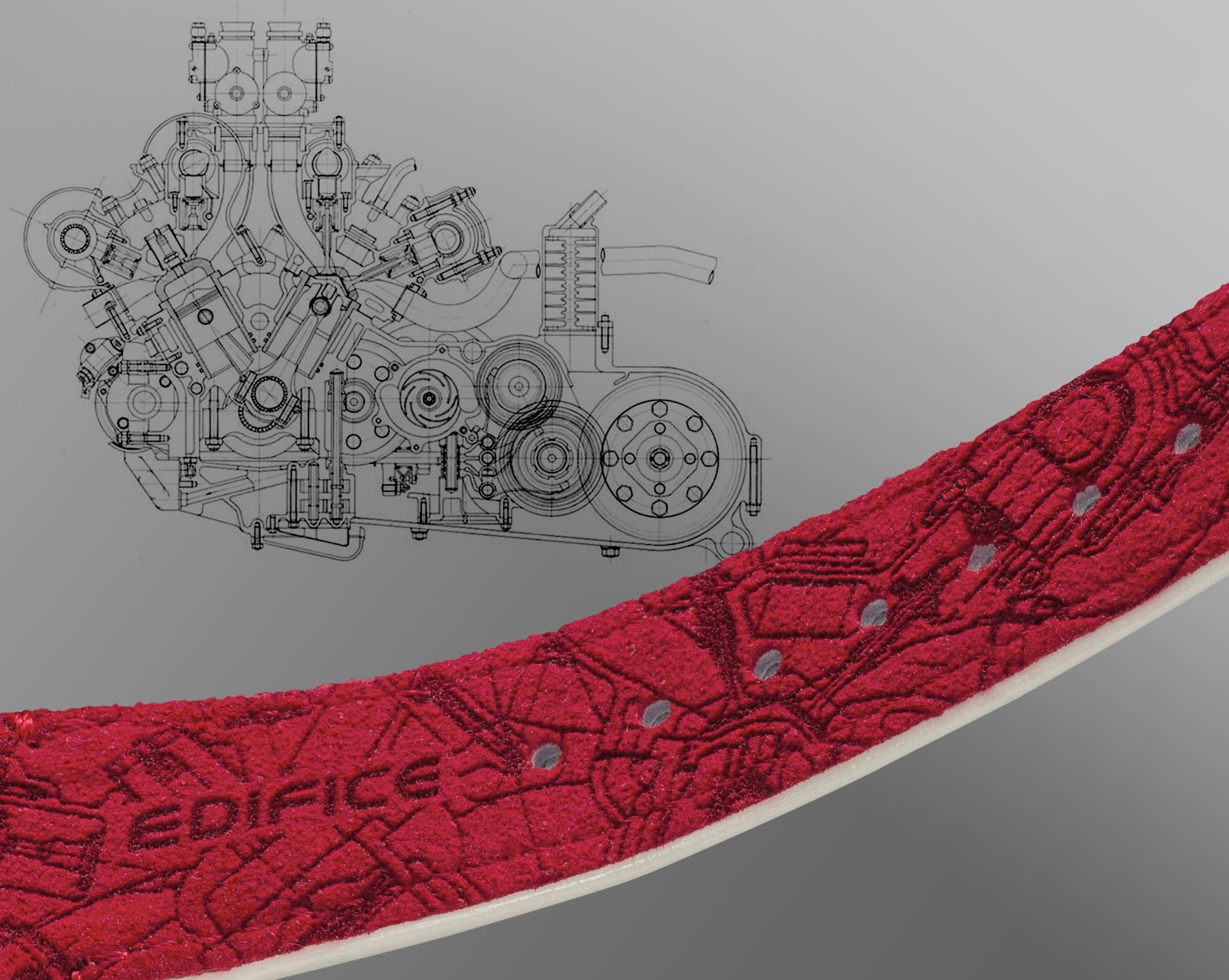 EDIFICE ECB-2300HR-1AER zegarek męski EDIFICE Premium srebrny