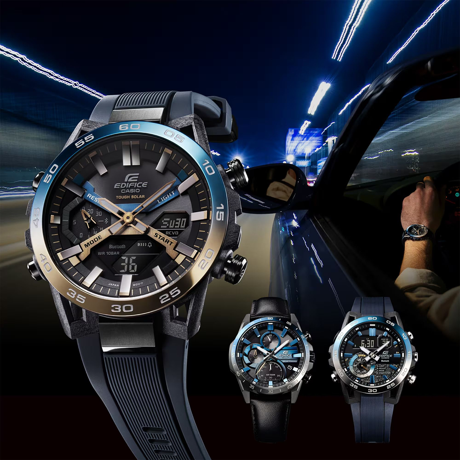 EDIFICE ECB-40NP-1AEF męski zegarek EDIFICE Premium pasek - miniatura 3