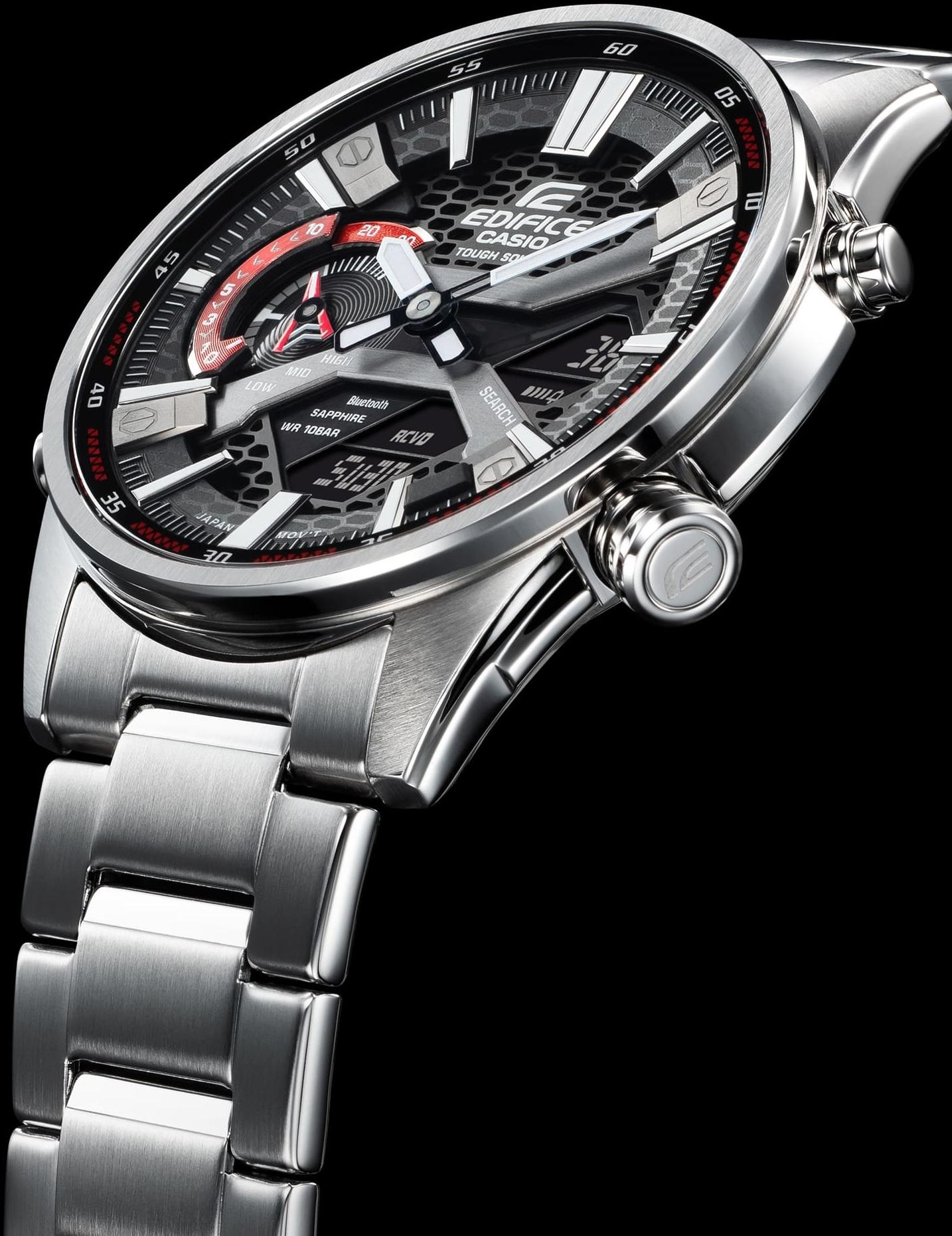EDIFICE ECB-S100D-1AEF EDIFICE Premium sportowy zegarek srebrny - miniatura 10
