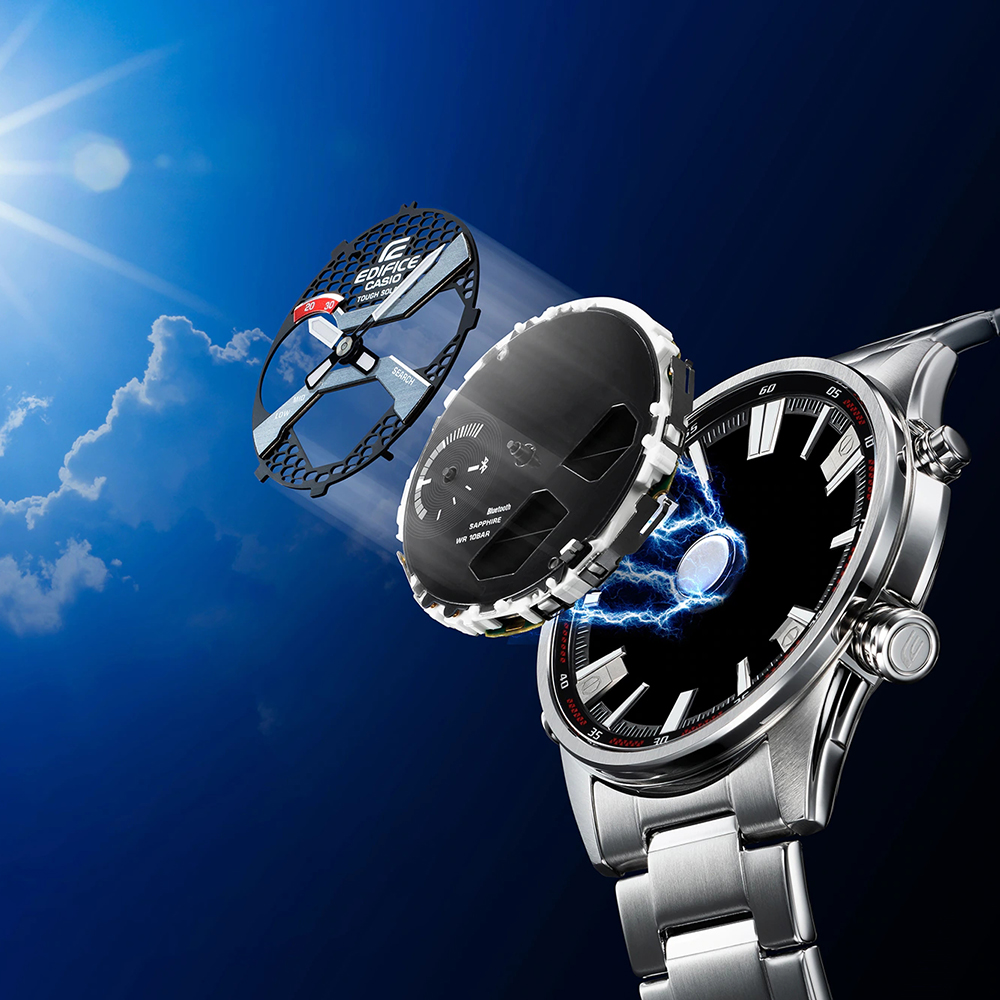 EDIFICE ECB-S100HG-1AEF zegarek czarny sportowy EDIFICE Premium bransoleta - miniatura 9