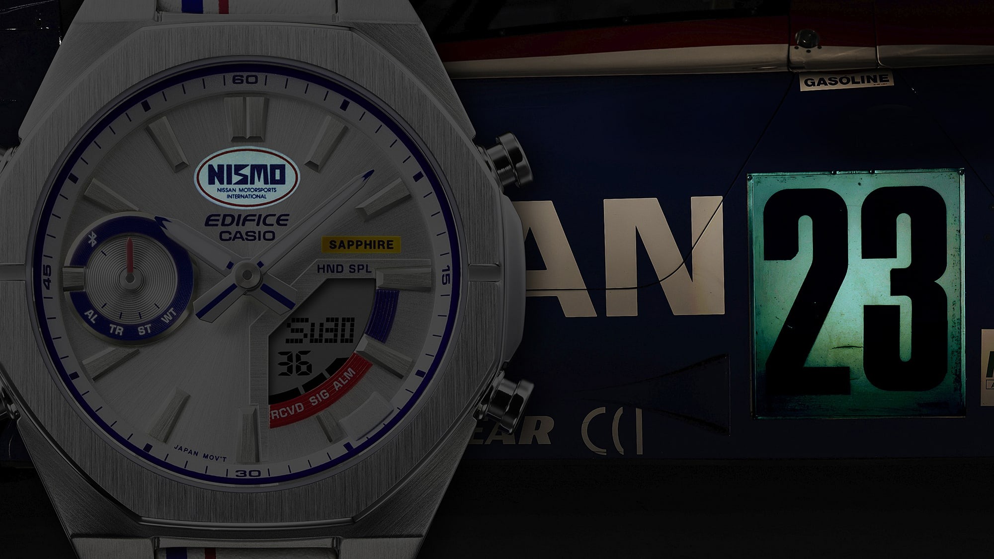 EDIFICE ECB-S10NIS-7AER zegarek srebrny sportowy Edifice pasek