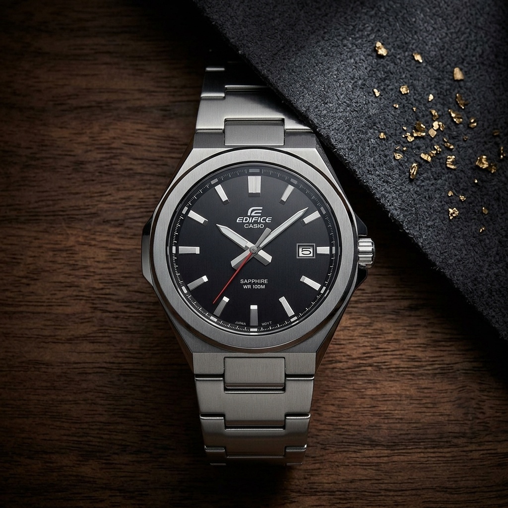 EDIFICE EFB-108D-1AVUEF zegarek srebrny klasyczny EDIFICE Momentum bransoleta - miniatura 5
