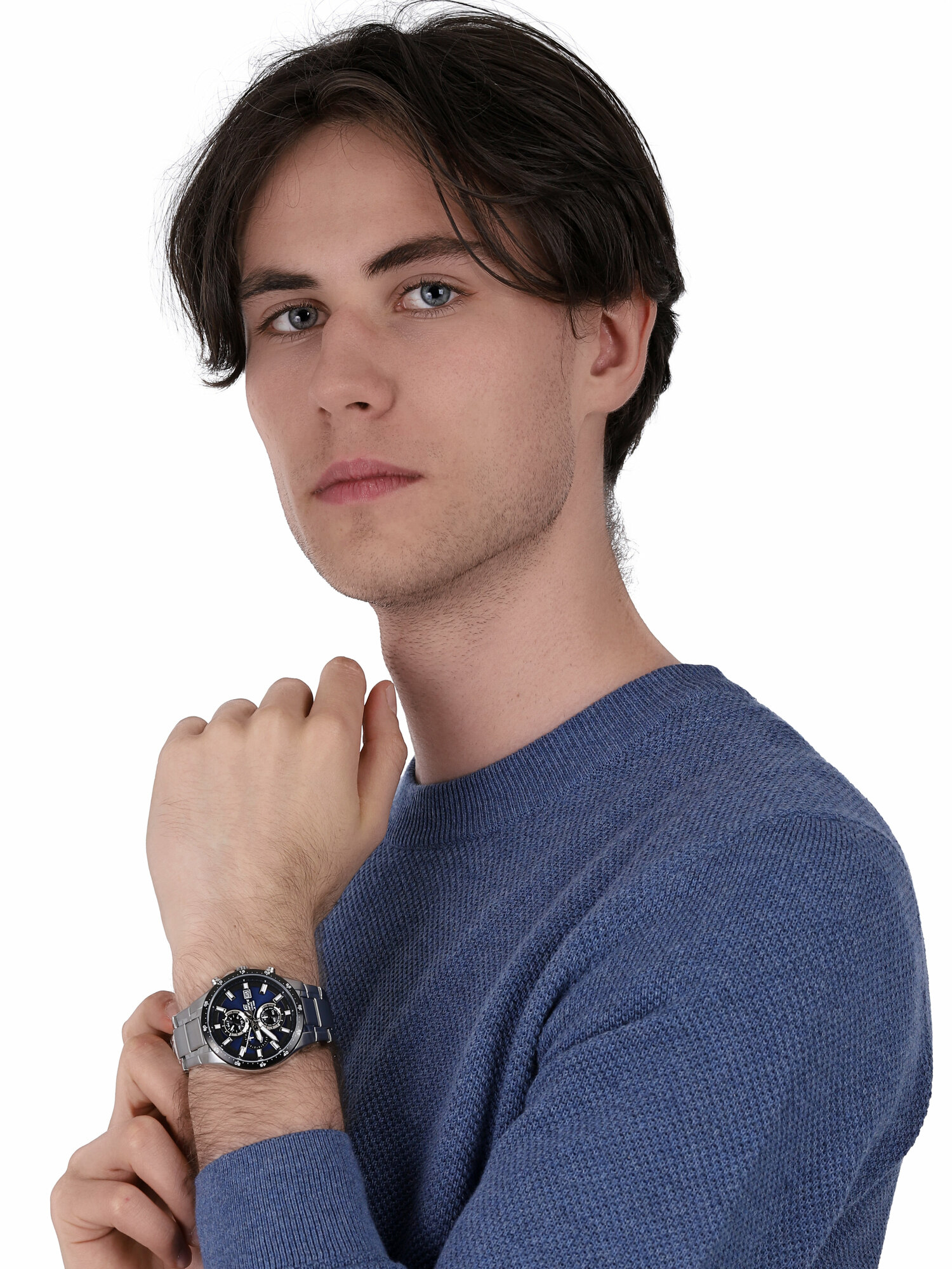 EDIFICE EFR-519D-2AVEF EDIFICE Momentum klasyczny zegarek srebrny