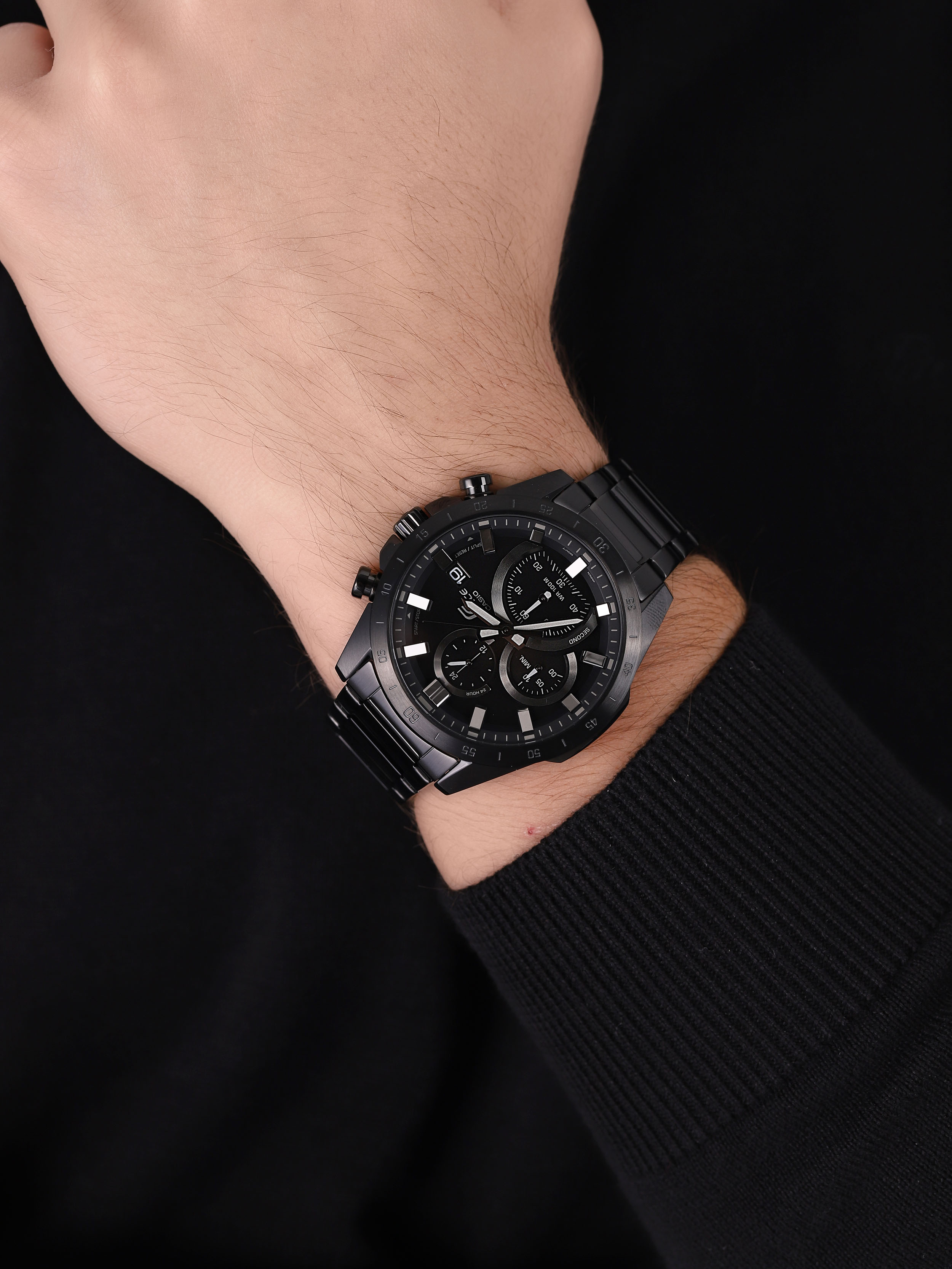 EDIFICE EFR-571MDC-1AVUEF zegarek czarny sportowy Edifice bransoleta