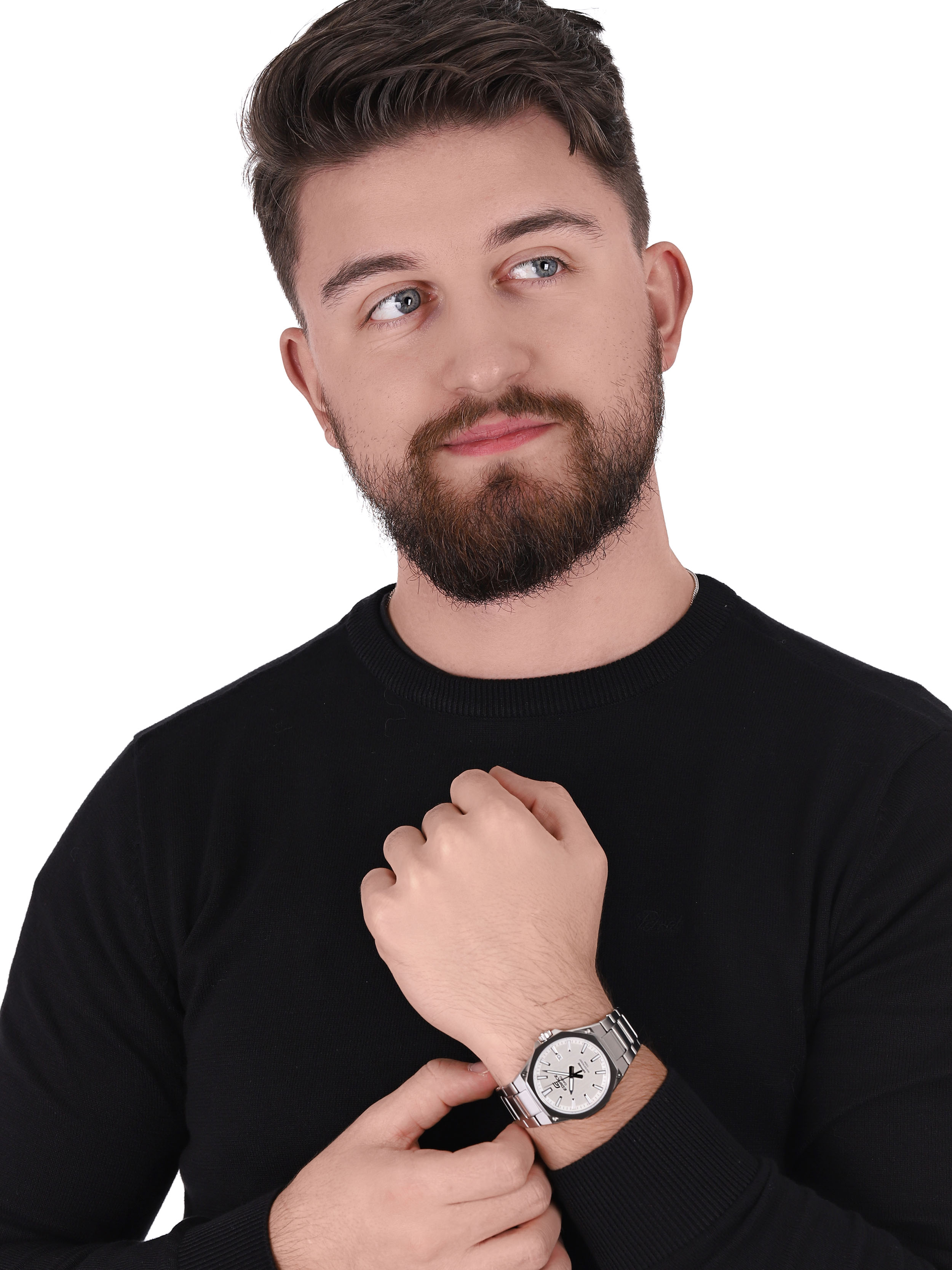 EDIFICE EFR-S108D-7AVUEF zegarek srebrny klasyczny Edifice bransoleta - miniatura 2