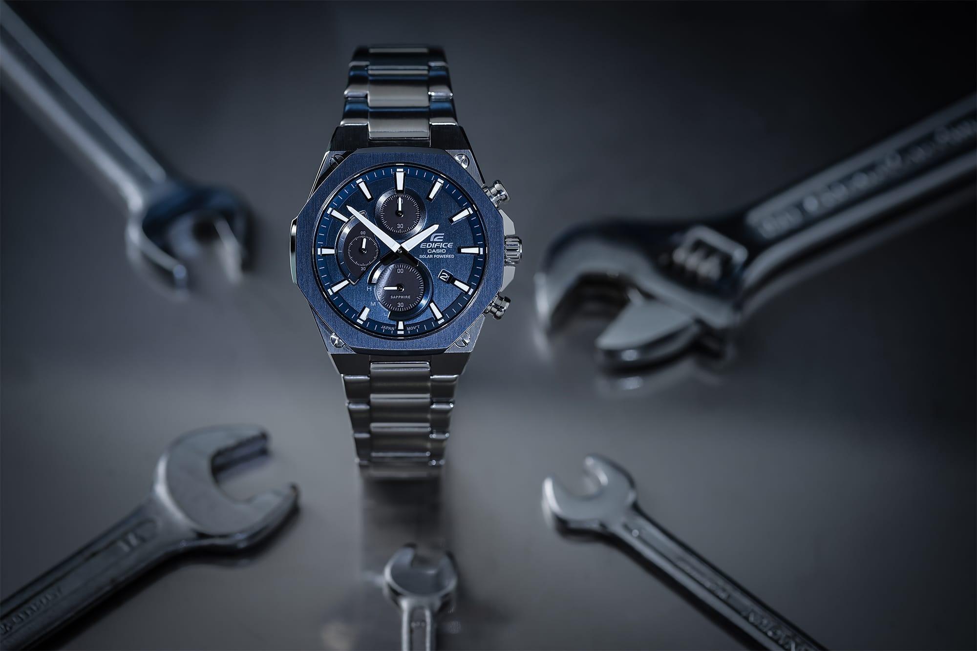 EDIFICE EFS-S570DB-2AUEF zegarek srebrny sportowy EDIFICE Premium bransoleta - miniatura 5