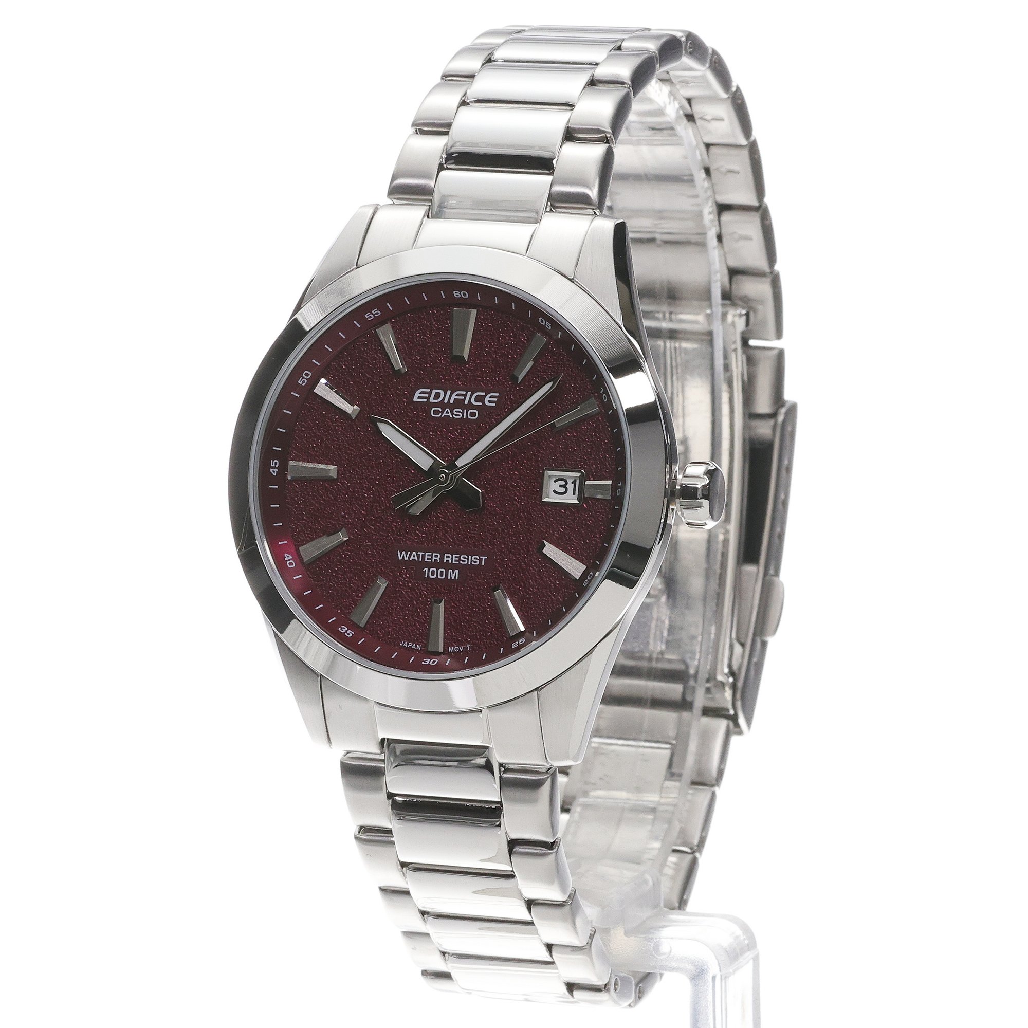 EDIFICE EFV-160D-4AVEF zegarek srebrny klasyczny EDIFICE Momentum bransoleta