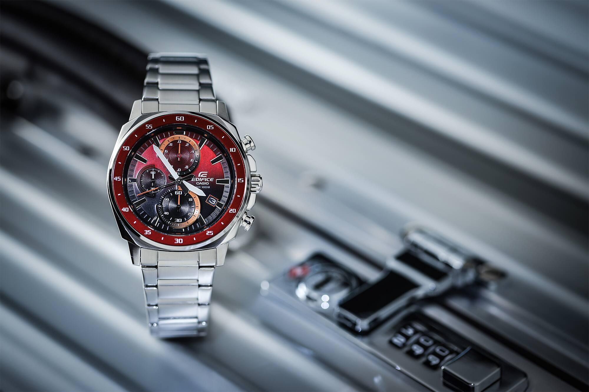 EDIFICE EFV-600D-4AVUEF zegarek srebrny sportowy EDIFICE Momentum bransoleta - miniatura 5