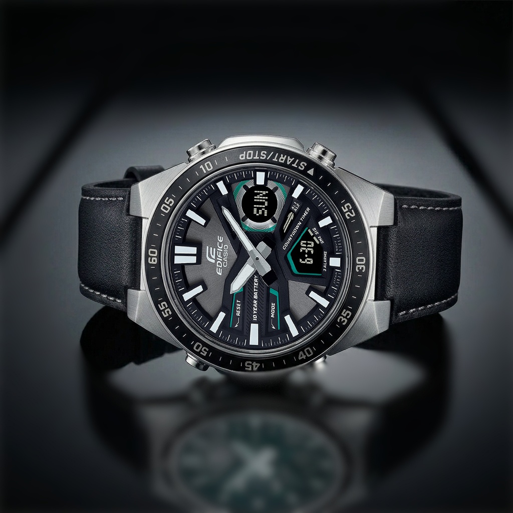 EDIFICE EFV-C110L-1AVEF zegarek srebrny sportowy EDIFICE Momentum pasek - miniatura 5