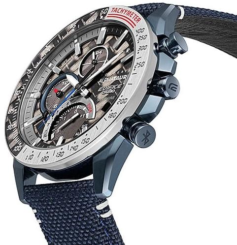 EDIFICE EQB-1000AT-1AER EDIFICE Premium SCUDERIA ALPHATAURI 2021 zegarek męski sportowy szafirowe