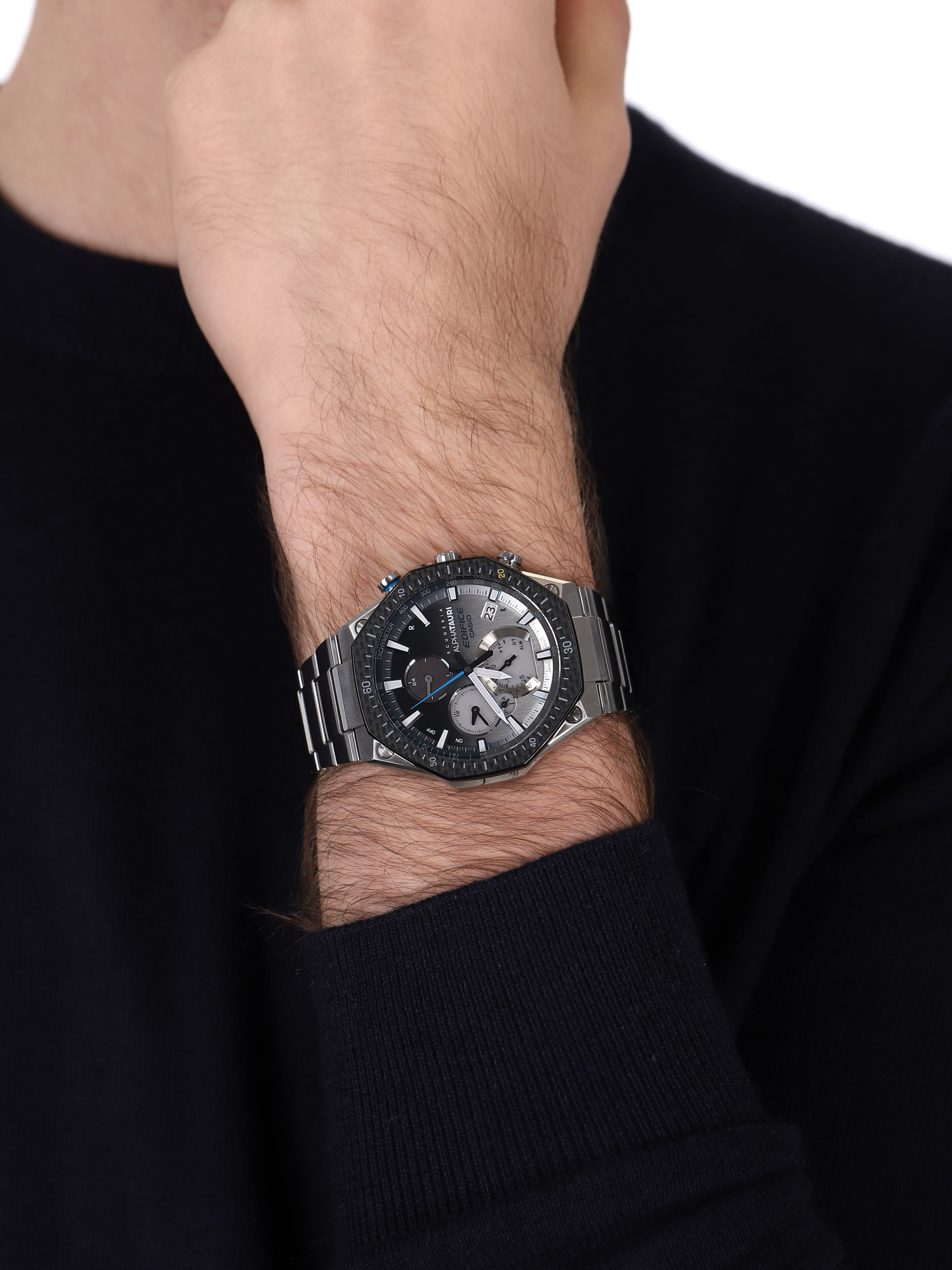 Edifice EQB-1100AT-2AER smartwatch srebrny sportowy EDIFICE Premium bransoleta - miniatura 3
