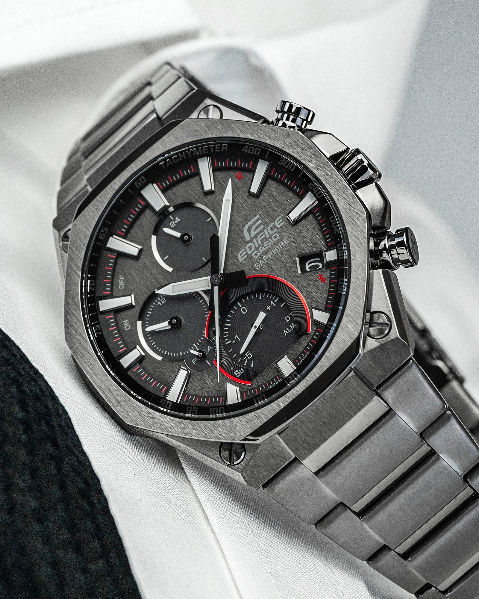 EDIFICE EQB-1100DC-1AER smartwatch szary sportowy EDIFICE Premium bransoleta - miniatura 7