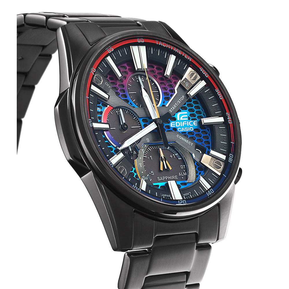 EDIFICE EQB-1200HG-1AER zegarek czarny klasyczny Edifice bransoleta - miniatura 2
