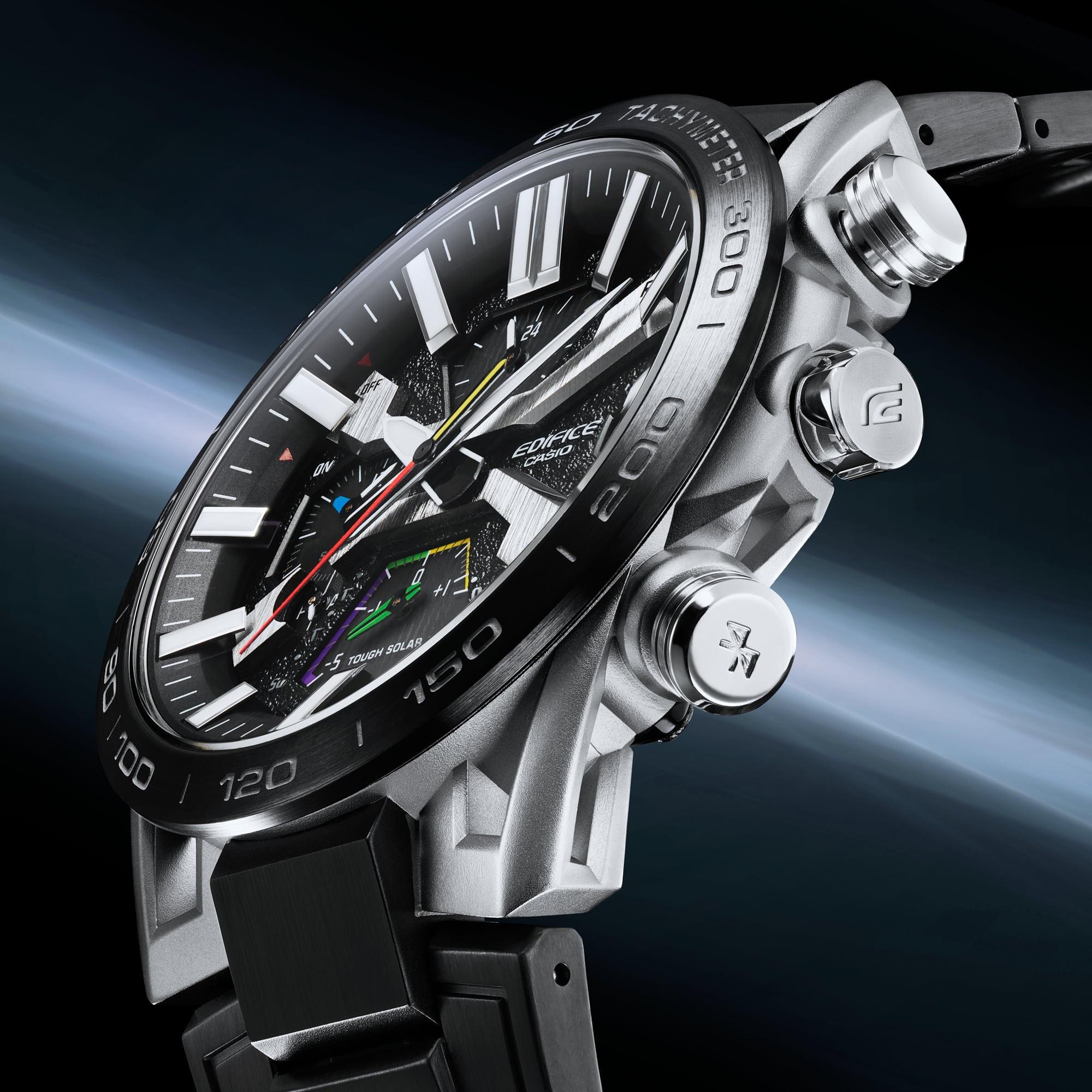 EDIFICE EQB-2000DC-1AER EDIFICE Premium EDIFICE SOSPENSIONE zegarek męski sportowy szafirowe - miniatura 9
