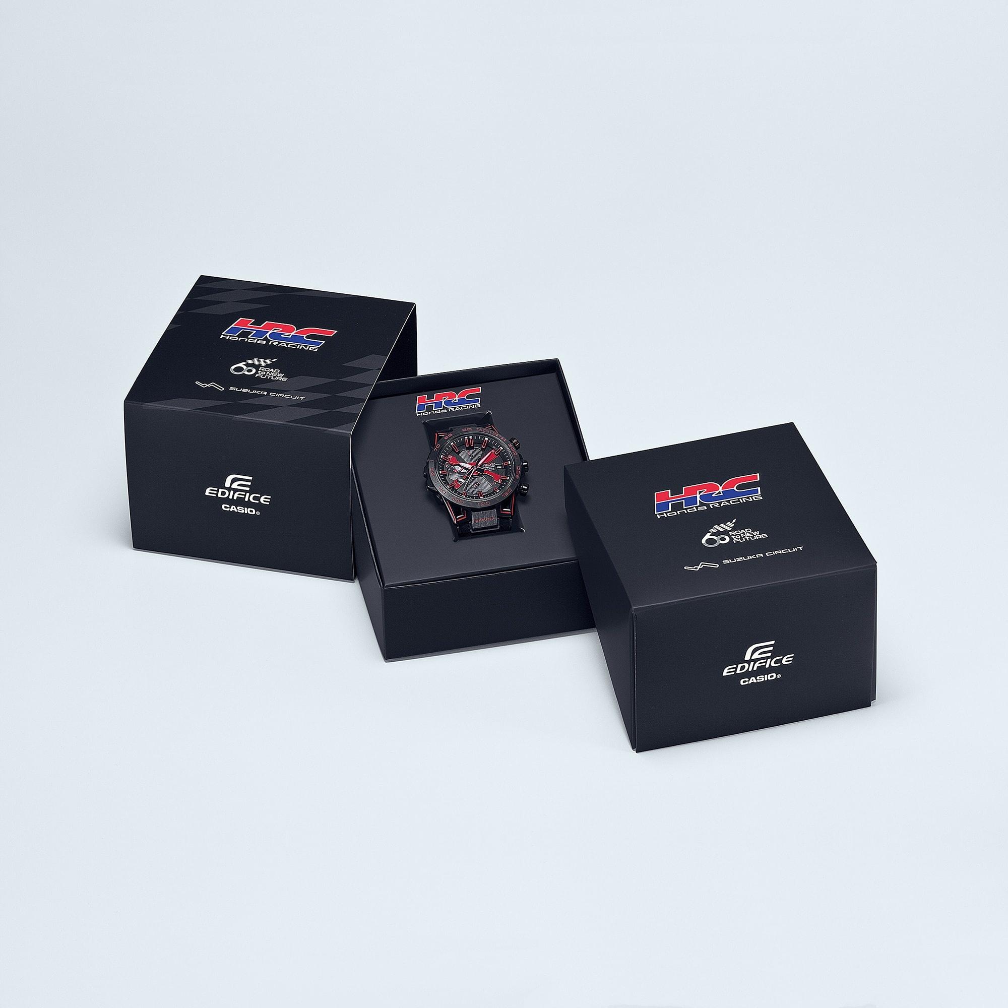 EDIFICE EQB-2000HR-1AER EDIFICE SOSPENSIONE HONDA RACING RED EDITION EDIFICE Premium sportowy zegarek czarny - miniatura 9