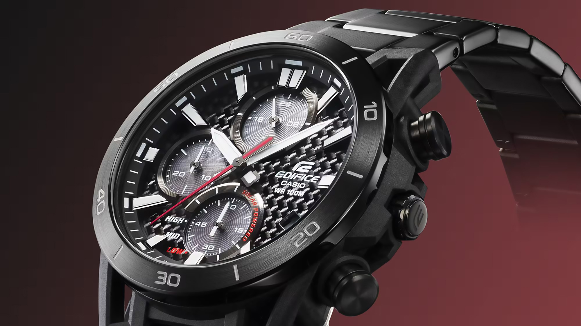EDIFICE EQS-960DC-1AVEF zegarek czarny sportowy EDIFICE Premium bransoleta - miniatura 5