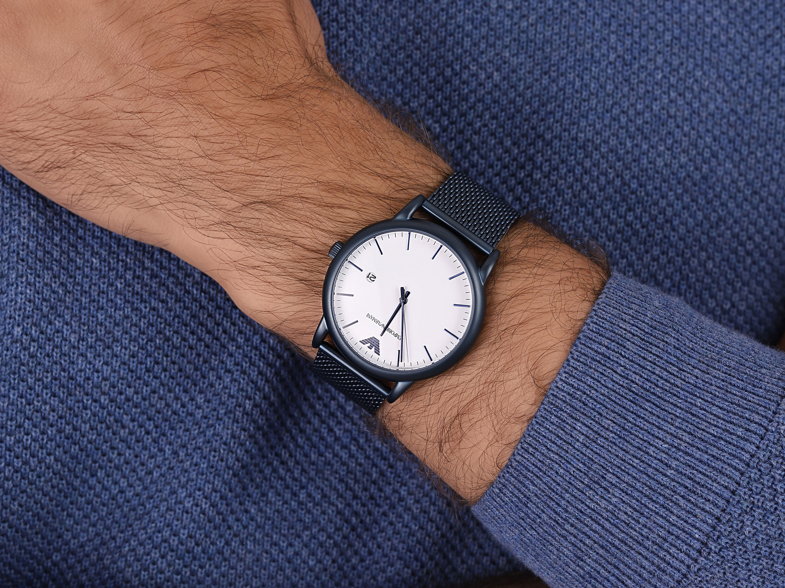 Emporio Armani AR11025 męski zegarek Classics bransoleta - miniatura 4