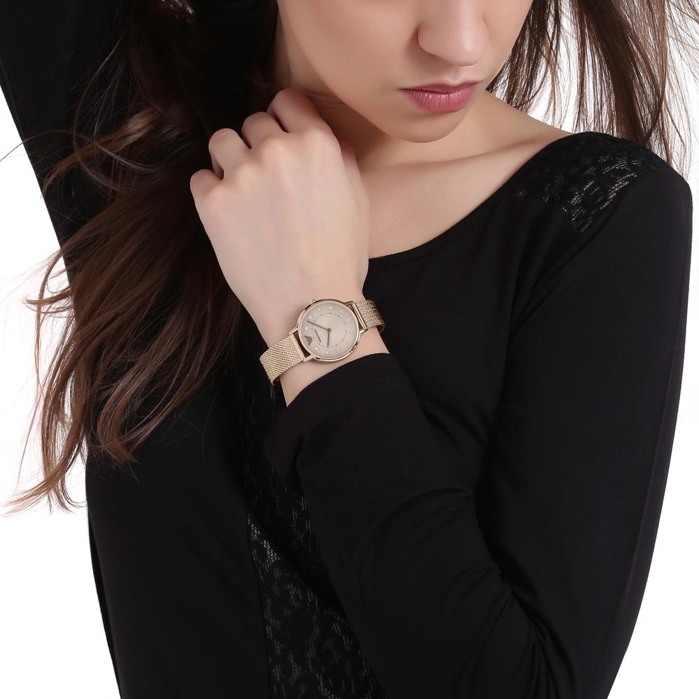 Emporio Armani AR11129 zegarek różowe złoto klasyczny Ladies bransoleta