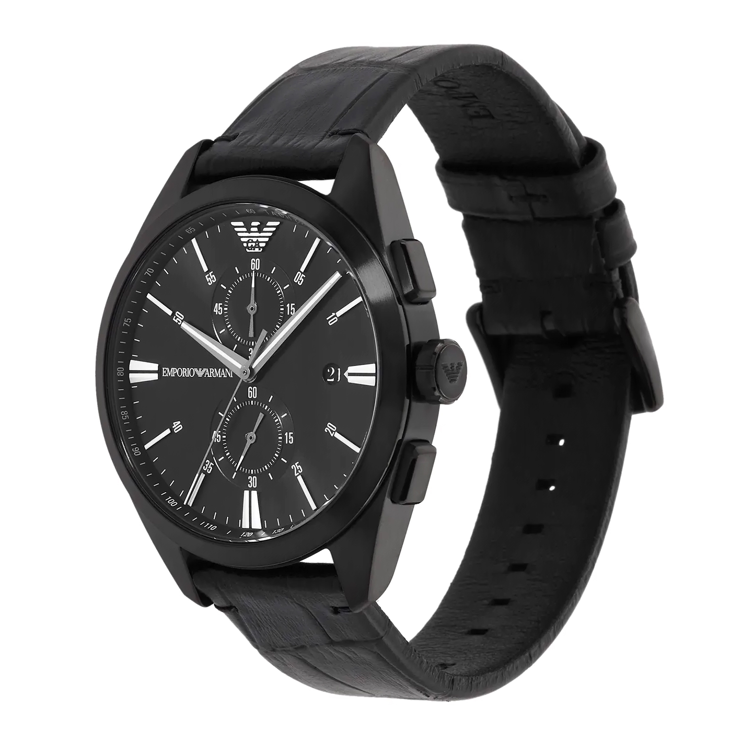 Emporio Armani AR11483 zegarek czarny fashion-modowy Claudio pasek - miniatura 3