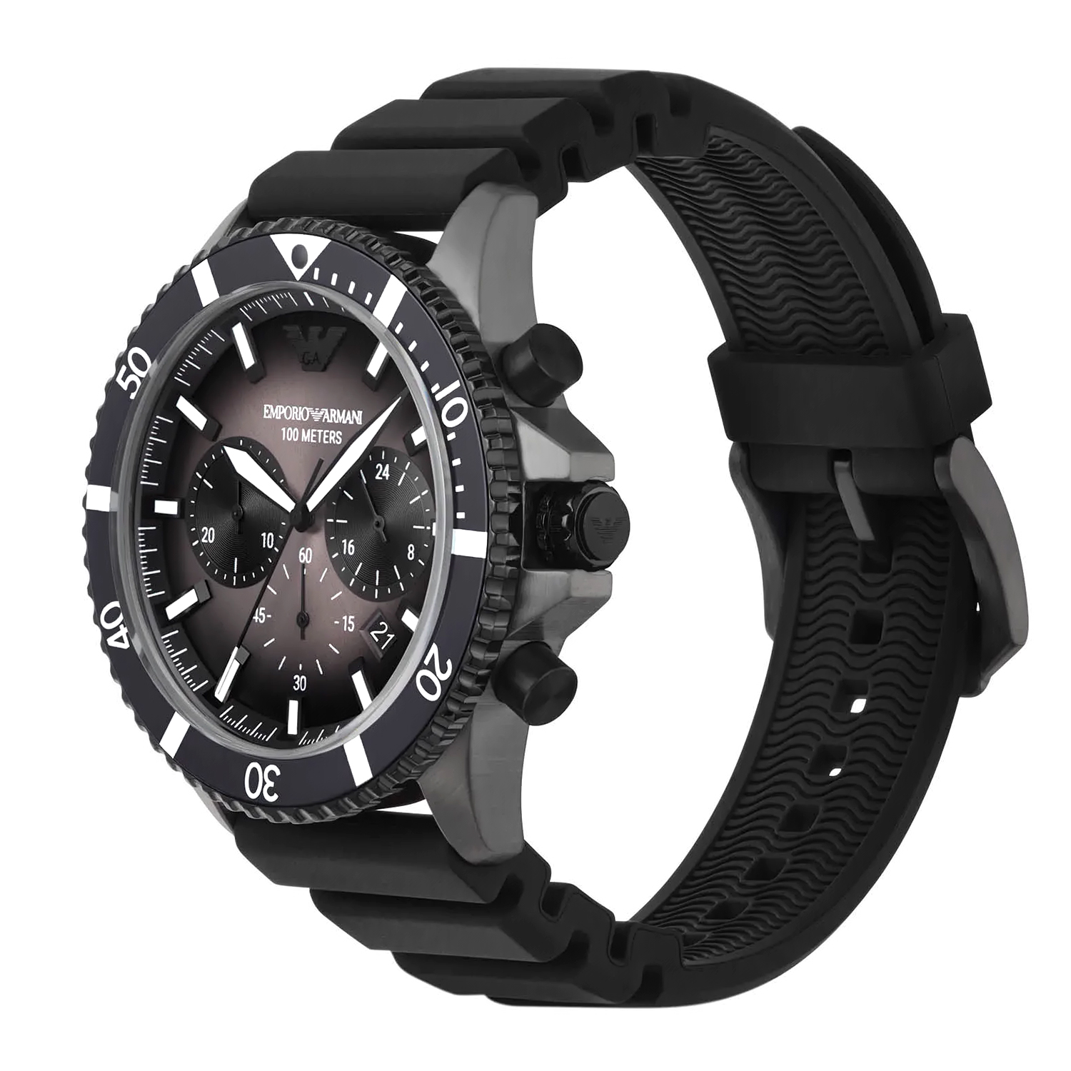 Emporio Armani AR11515 zegarek szary sportowy Diver pasek - miniatura 3