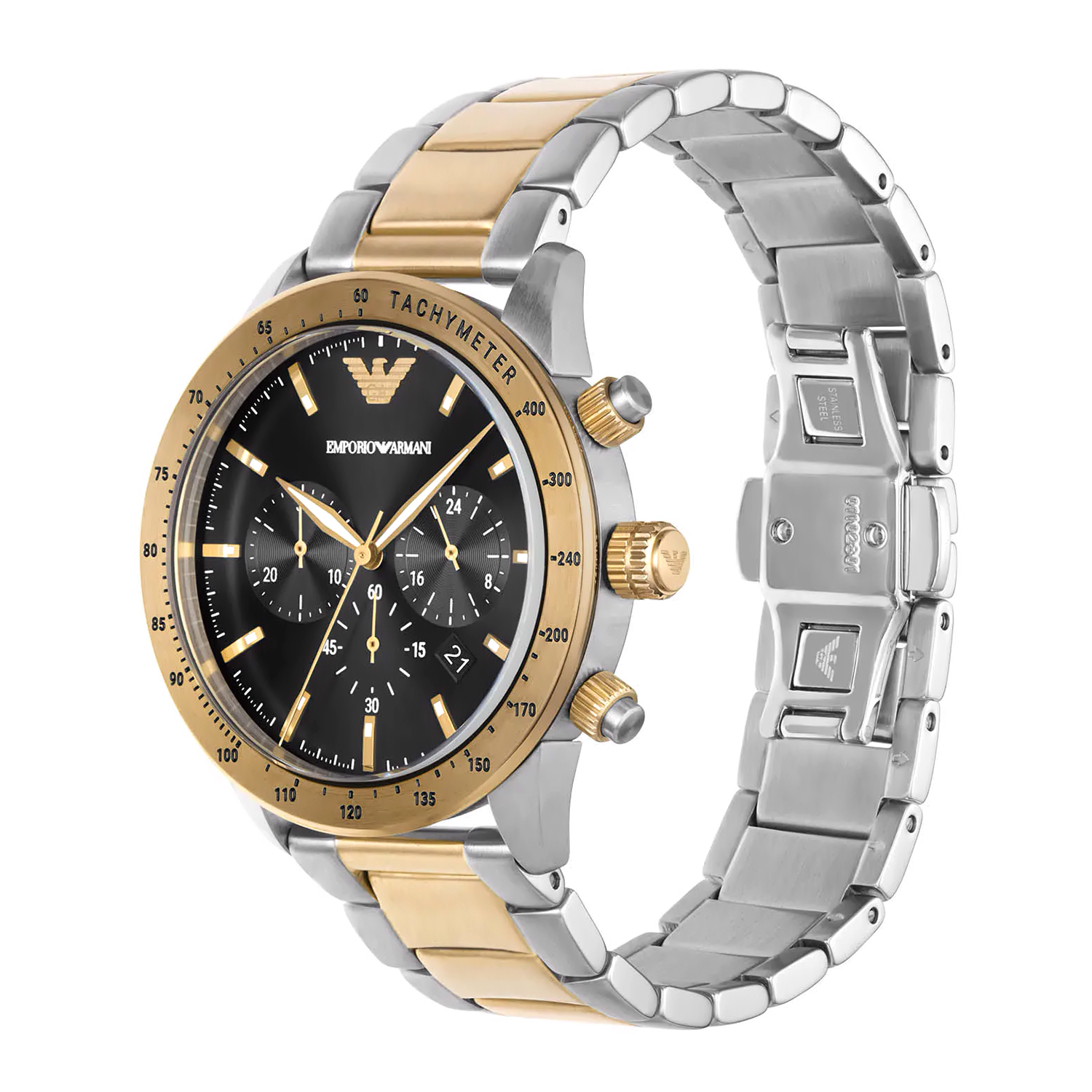 Emporio Armani AR11521 zegarek srebrny sportowy Mario bransoleta - miniatura 3