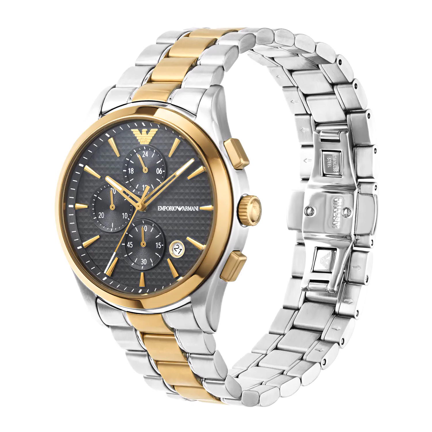 Emporio Armani AR11527 zegarek srebrny sportowy Paolo bransoleta - miniatura 3
