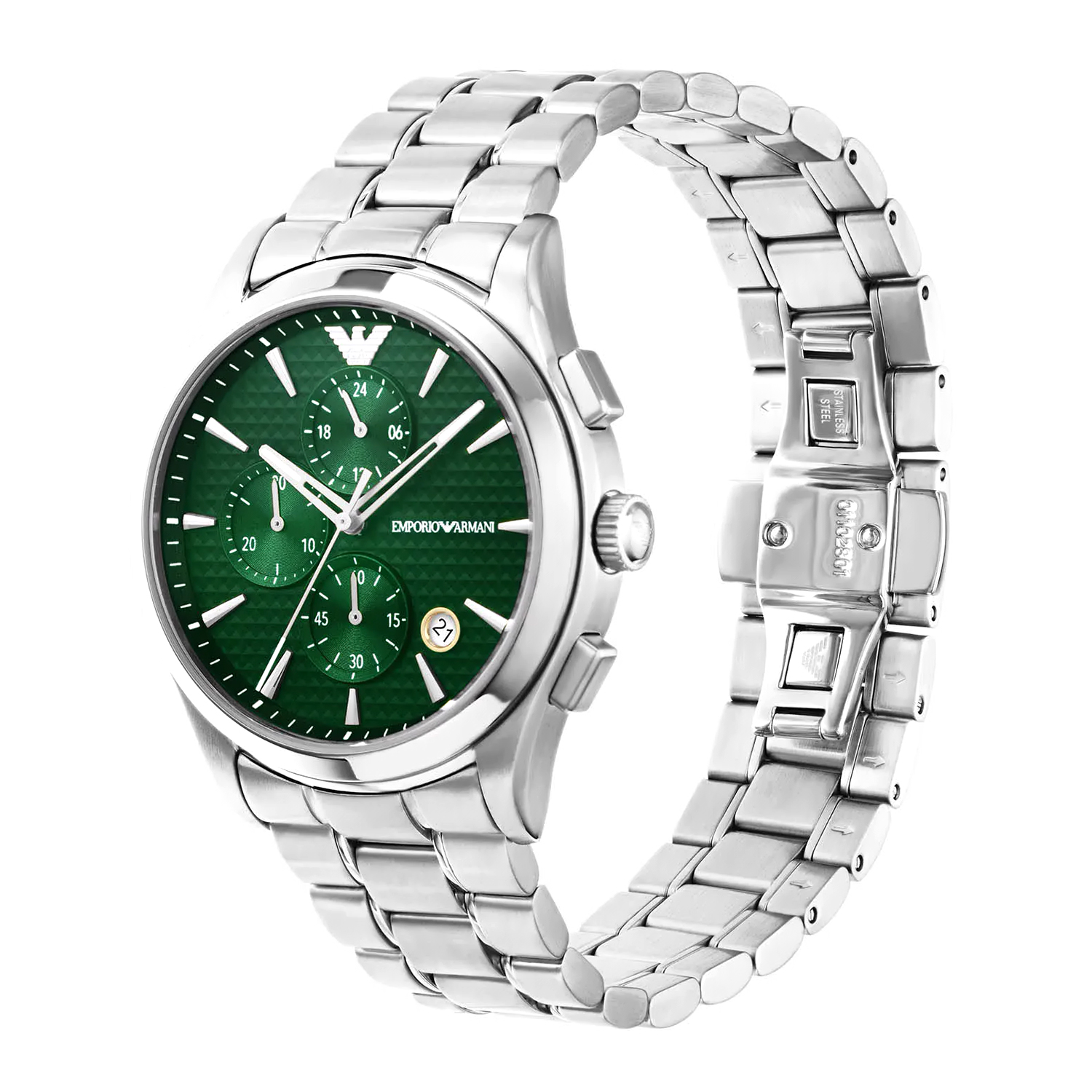 Emporio Armani AR11529 zegarek srebrny sportowy Paolo bransoleta - miniatura 3