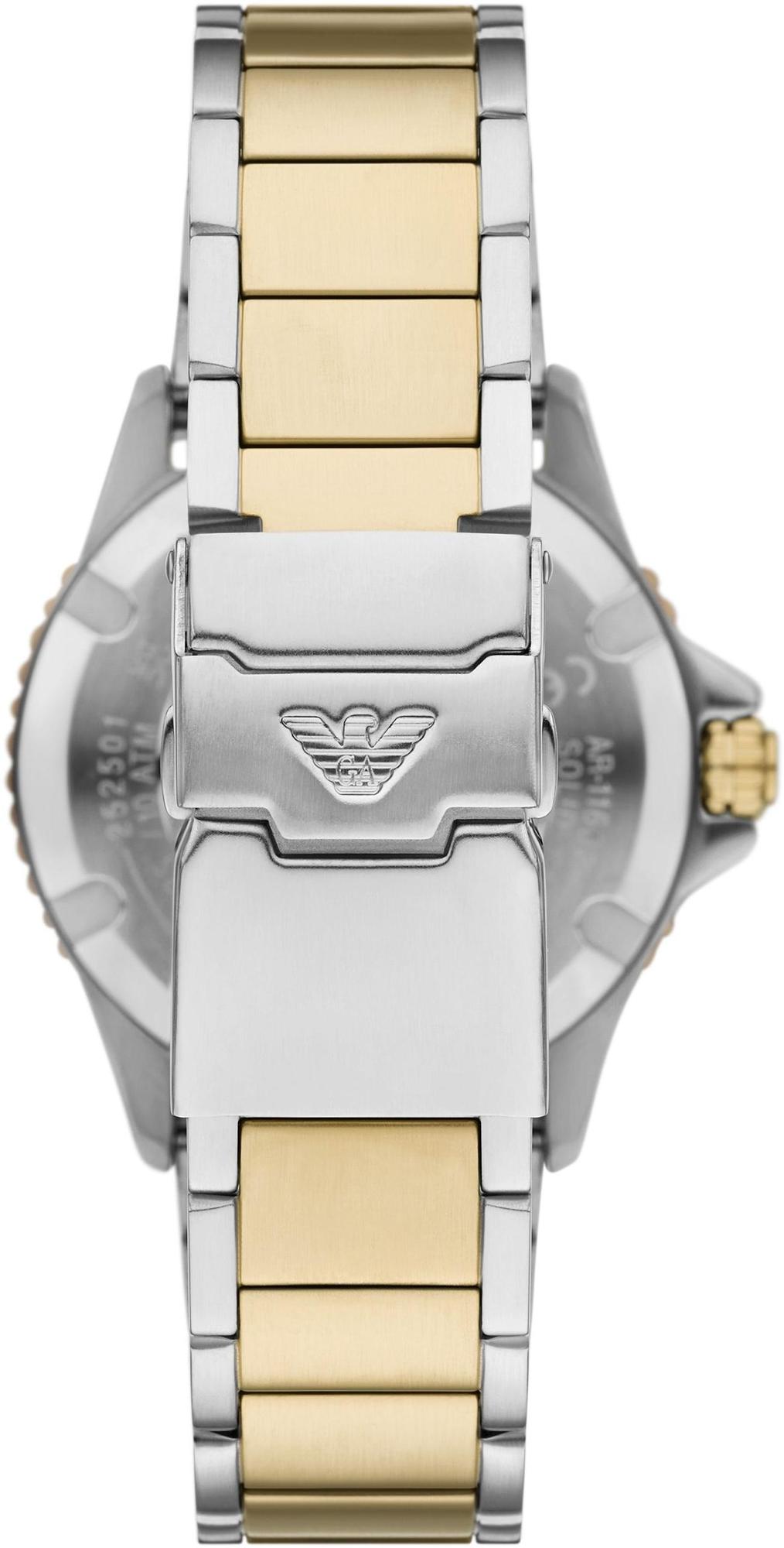Emporio Armani AR11682 Three-Hand Date Two-Tone zegarek sportowy World Explorer - miniatura 3