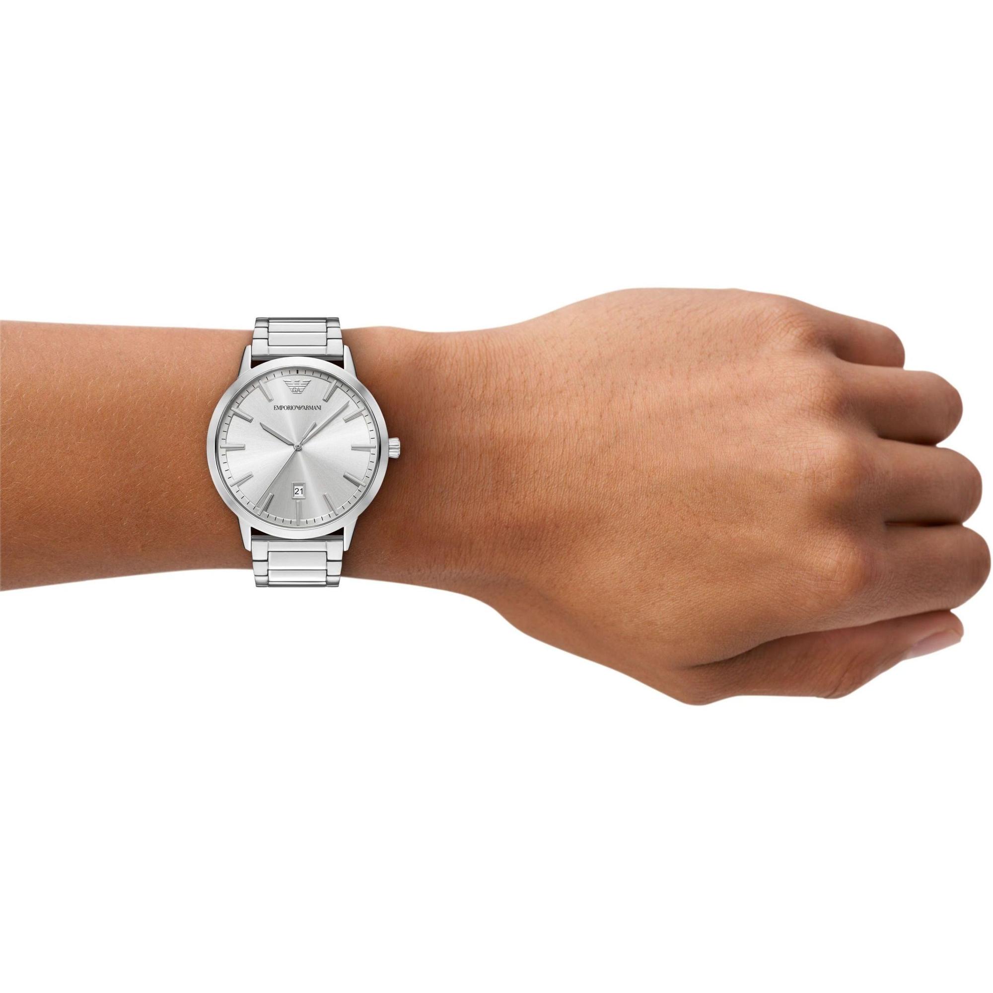 Emporio Armani AR11730 zegarek srebrny klasyczny Emporio Armani bransoleta - miniatura 5