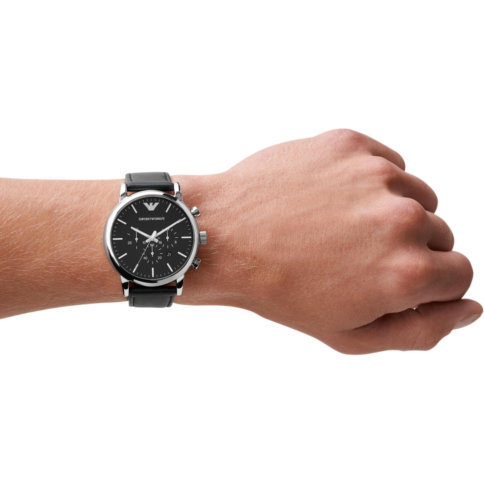 Emporio Armani AR1828 LUIGI Sports and Fashion klasyczny zegarek srebrny - miniatura 12