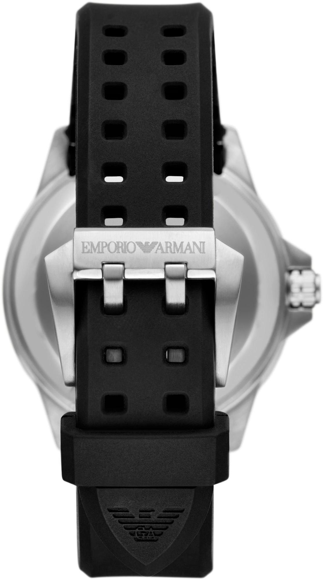 Emporio Armani AR60086 zegarek srebrny klasyczny Diver pasek - miniatura 3