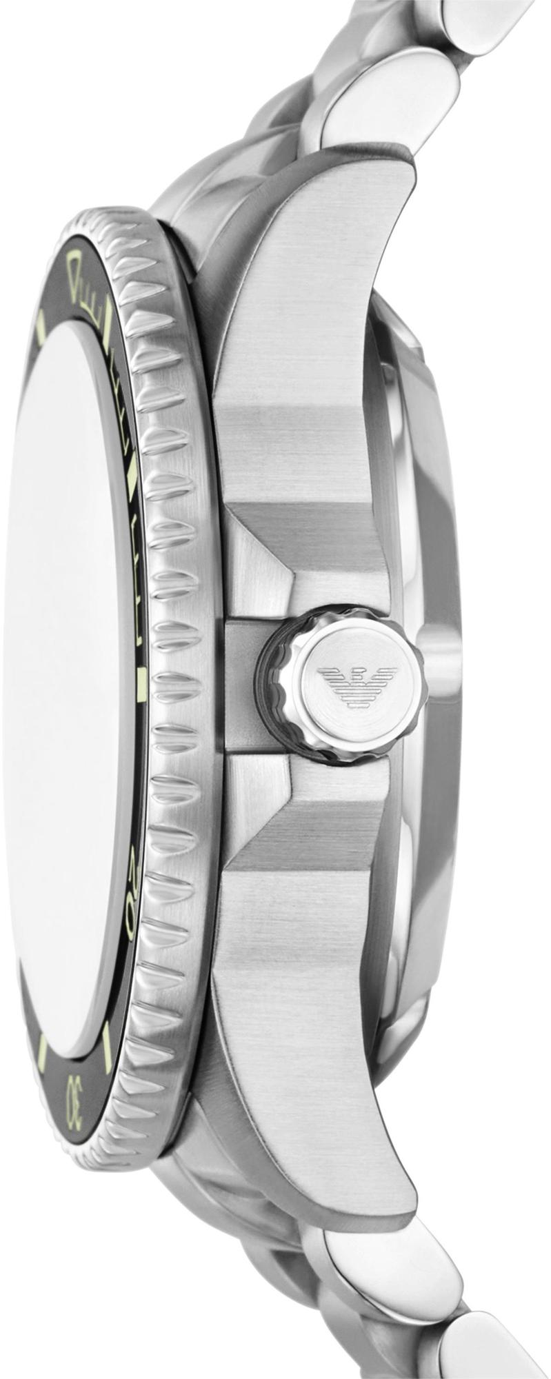 Emporio Armani AR60087 zegarek srebrny klasyczny Diver bransoleta - miniatura 2