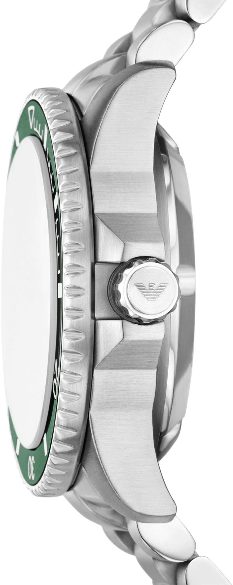Emporio Armani AR60088 zegarek srebrny klasyczny Diver bransoleta - miniatura 2