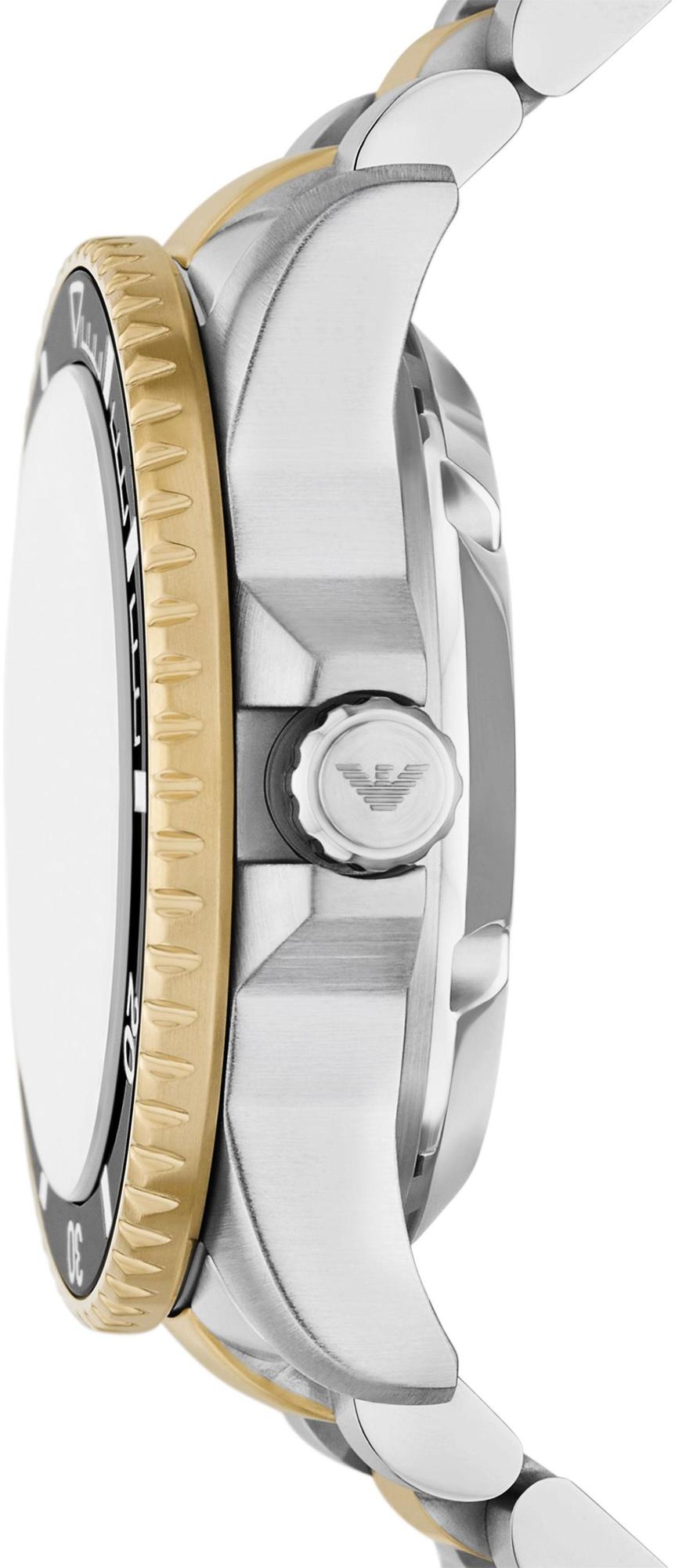 Emporio Armani AR60089 zegarek srebrny klasyczny Diver bransoleta - miniatura 4