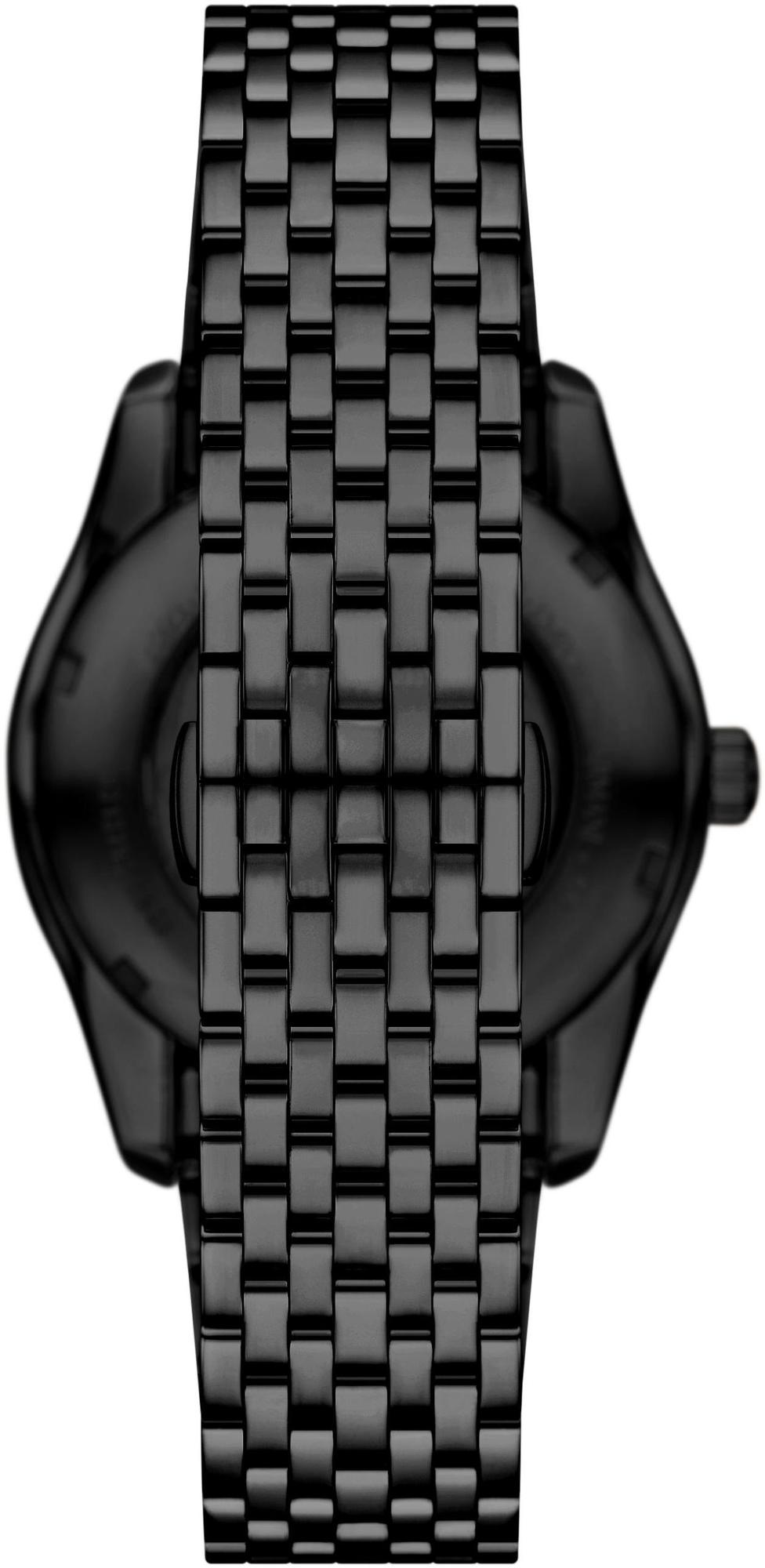 Emporio Armani AR60093 zegarek czarny klasyczny Meccanico bransoleta - miniatura 3