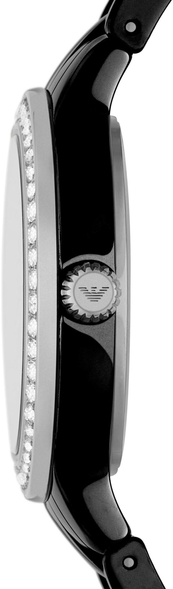 Emporio Armani AR70008 zegarek czarny fashion-modowy Ceramic bransoleta - miniatura 2