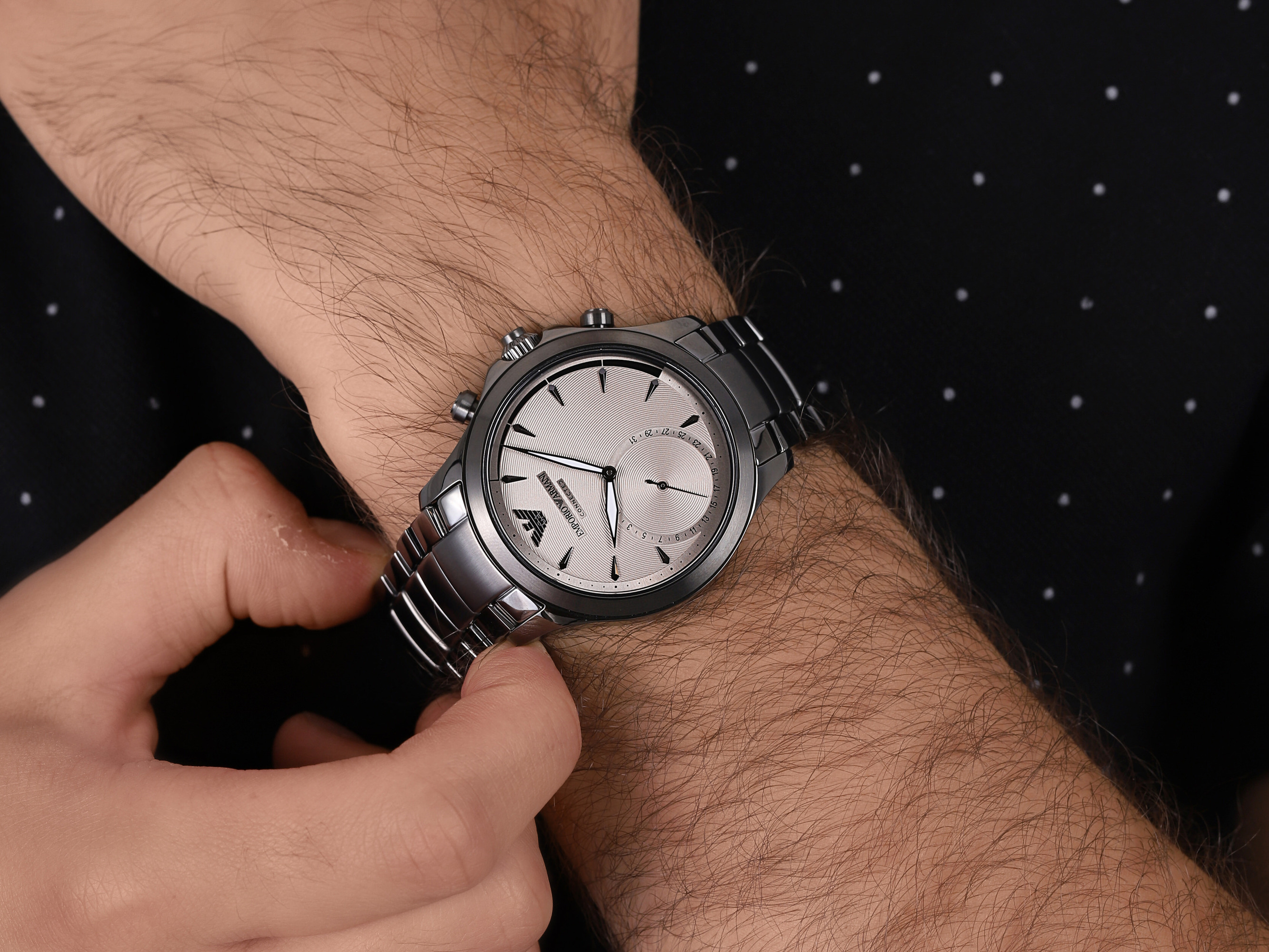 Emporio Armani ART3017 smartwatch szary klasyczny Connected bransoleta - miniatura 5
