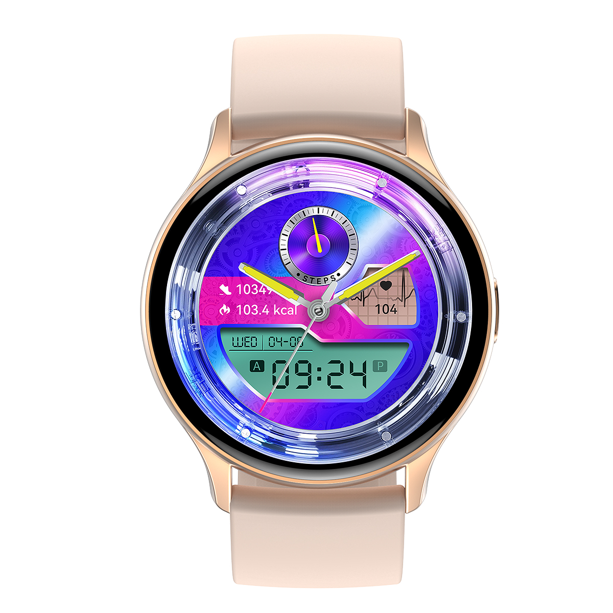 Enter SKM115539149-SET Różowe złoto zegarek sportowy Amoled