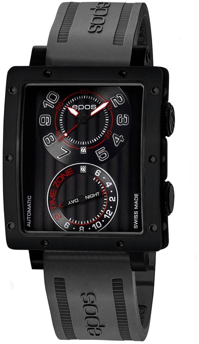 Epos Sportive Rectangular GMT Automatic 3416.122.25.35.55