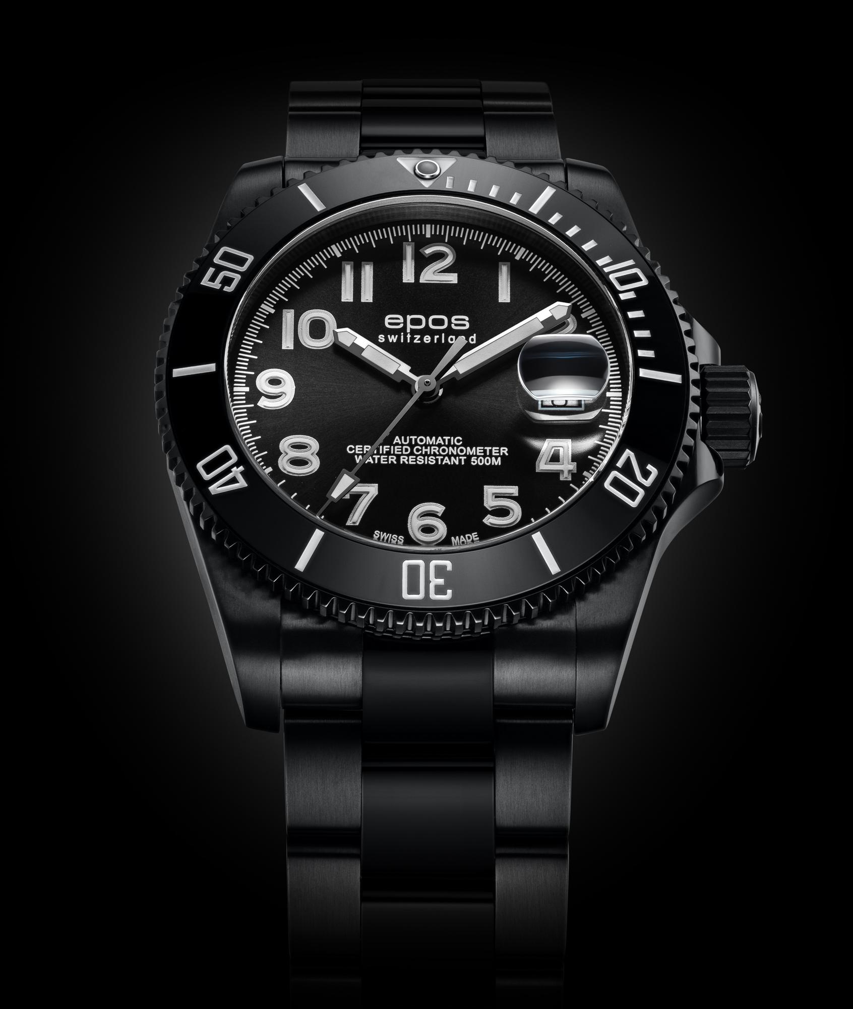 Epos 3504138853595 Sportive 3504 Diver Chronometer Limited Edition Sportive klasyczny zegarek czarny - miniatura 9
