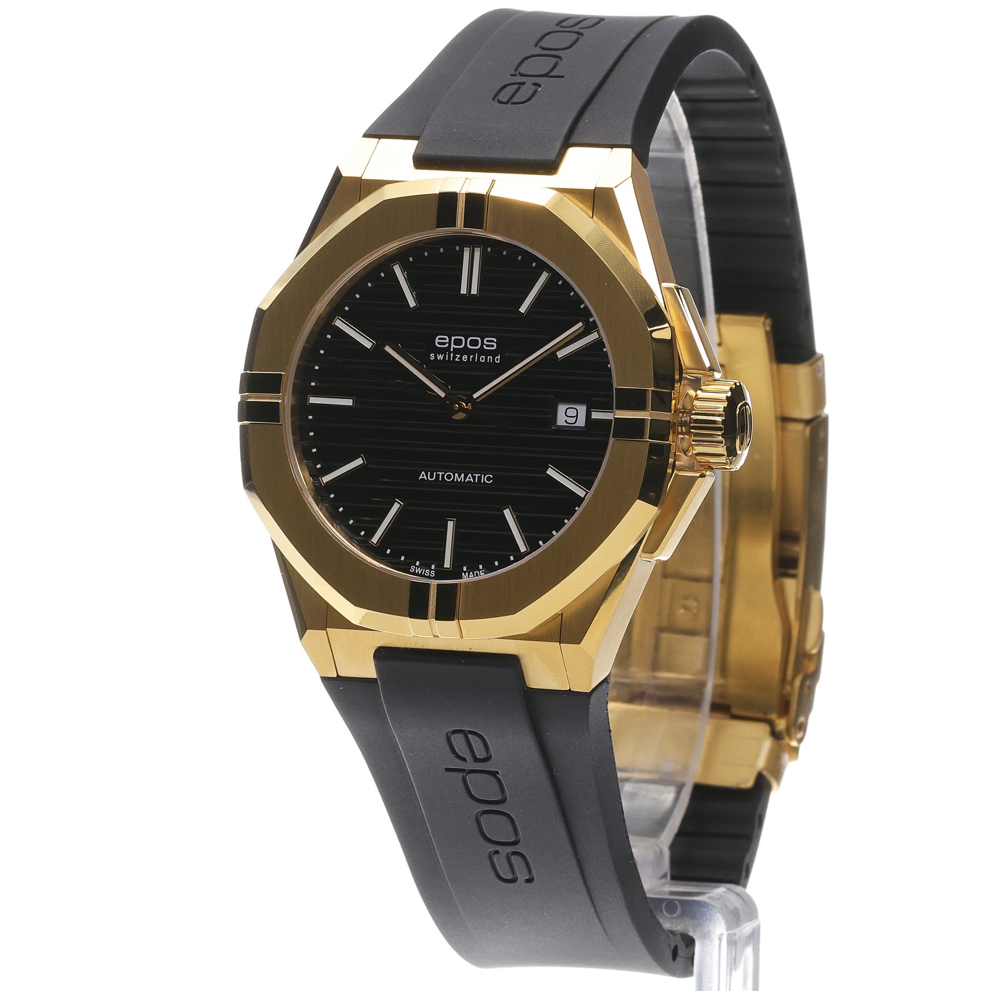 Epos 3506132221555 zegarek złoty elegancki Sportive pasek