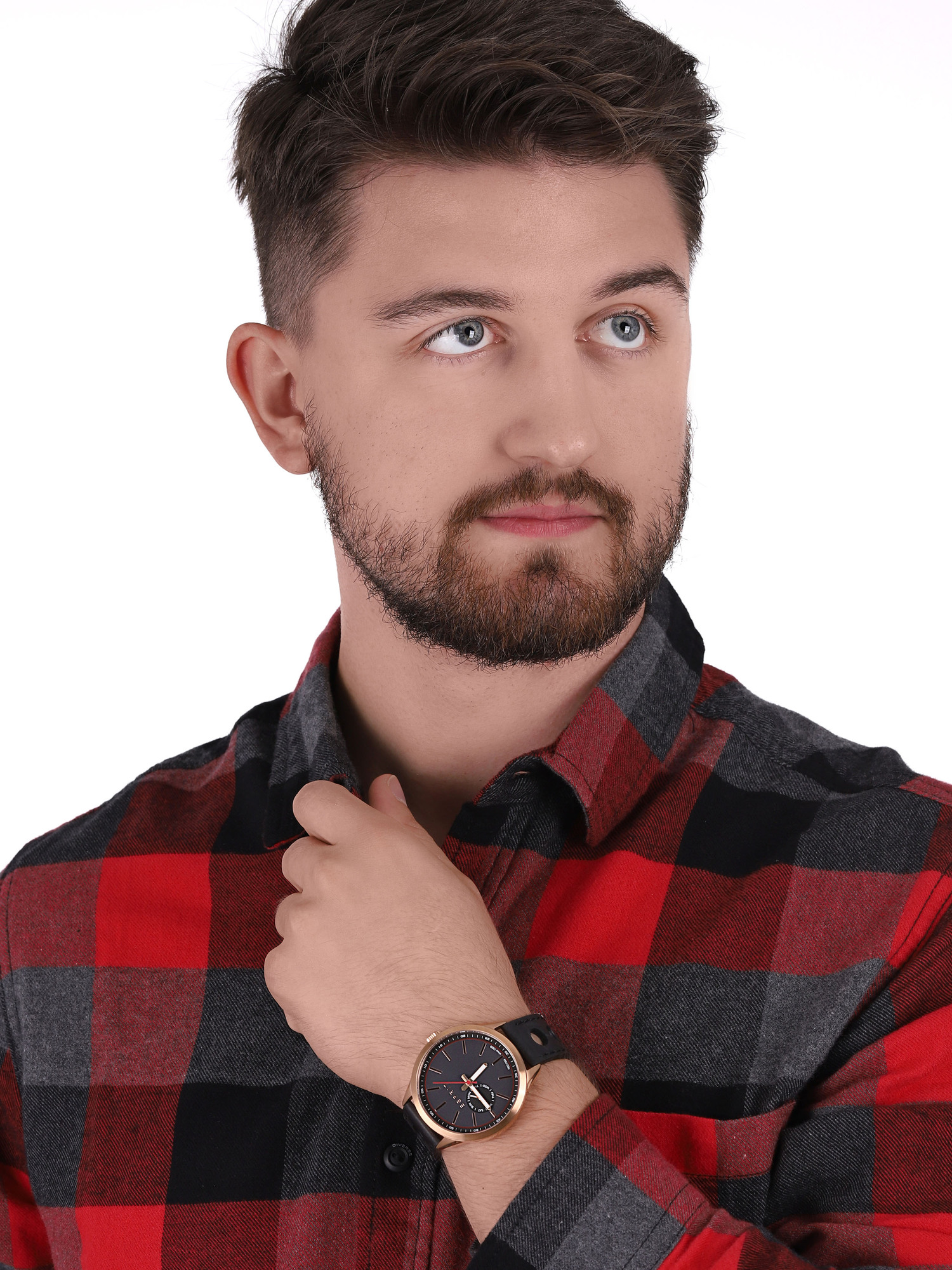 Esprit ES109211002 zegarek różowe złoto klasyczny Męskie pasek - miniatura 2