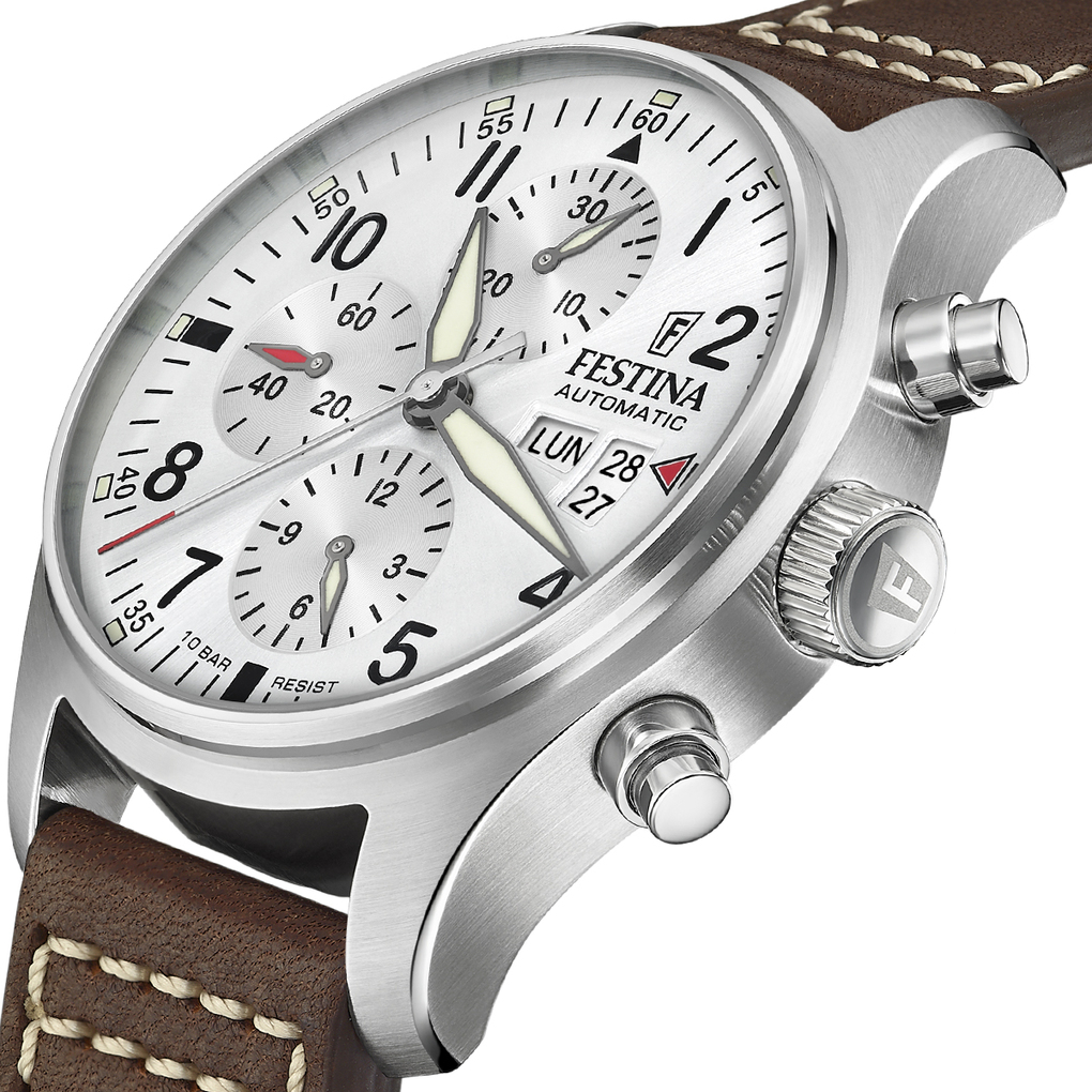 F20150-1 zegarek srebrny sportowy Automatic pasek - miniatura 5