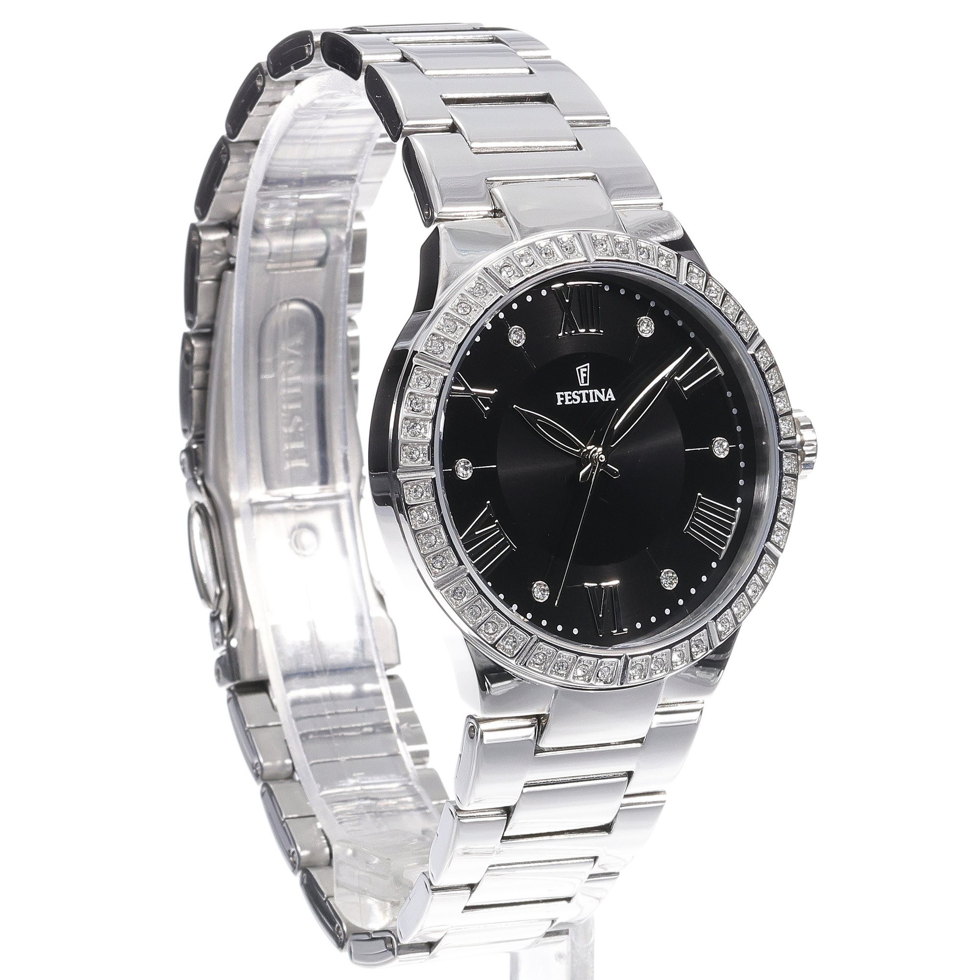 Festina F16719-2 zegarek srebrny klasyczny Classic bransoleta