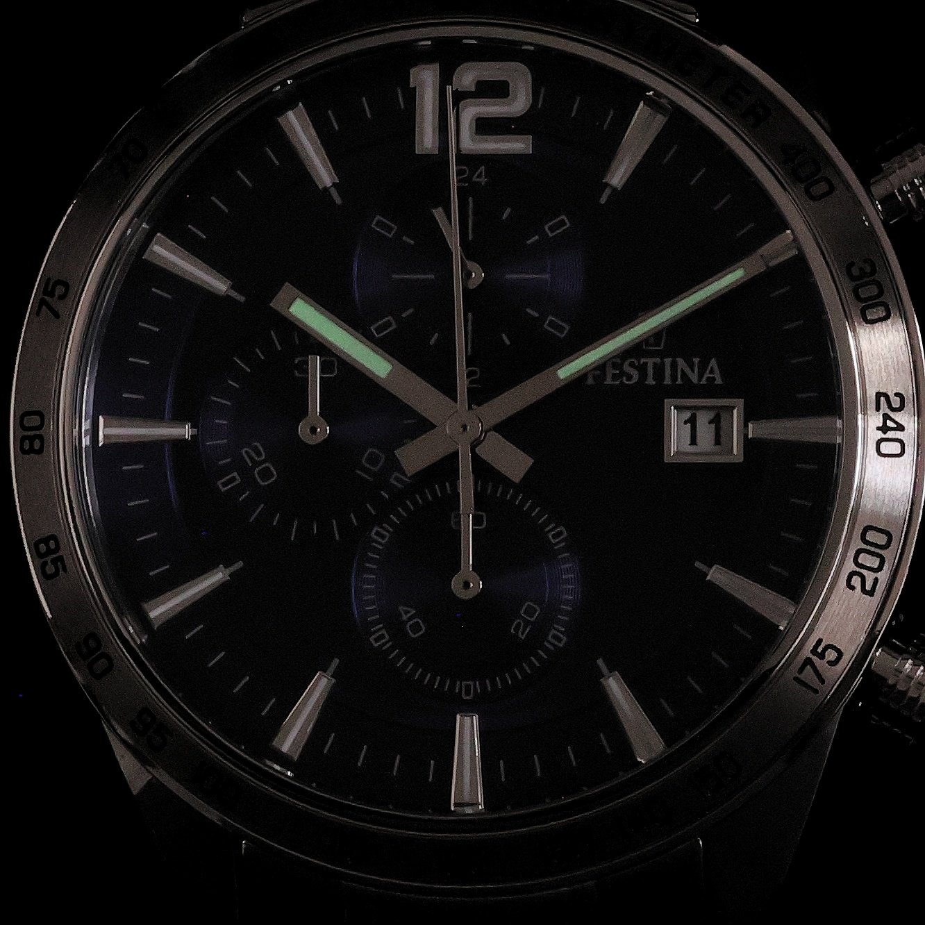 Festina F16759-3 Chronograph Chronograf sportowy zegarek srebrny